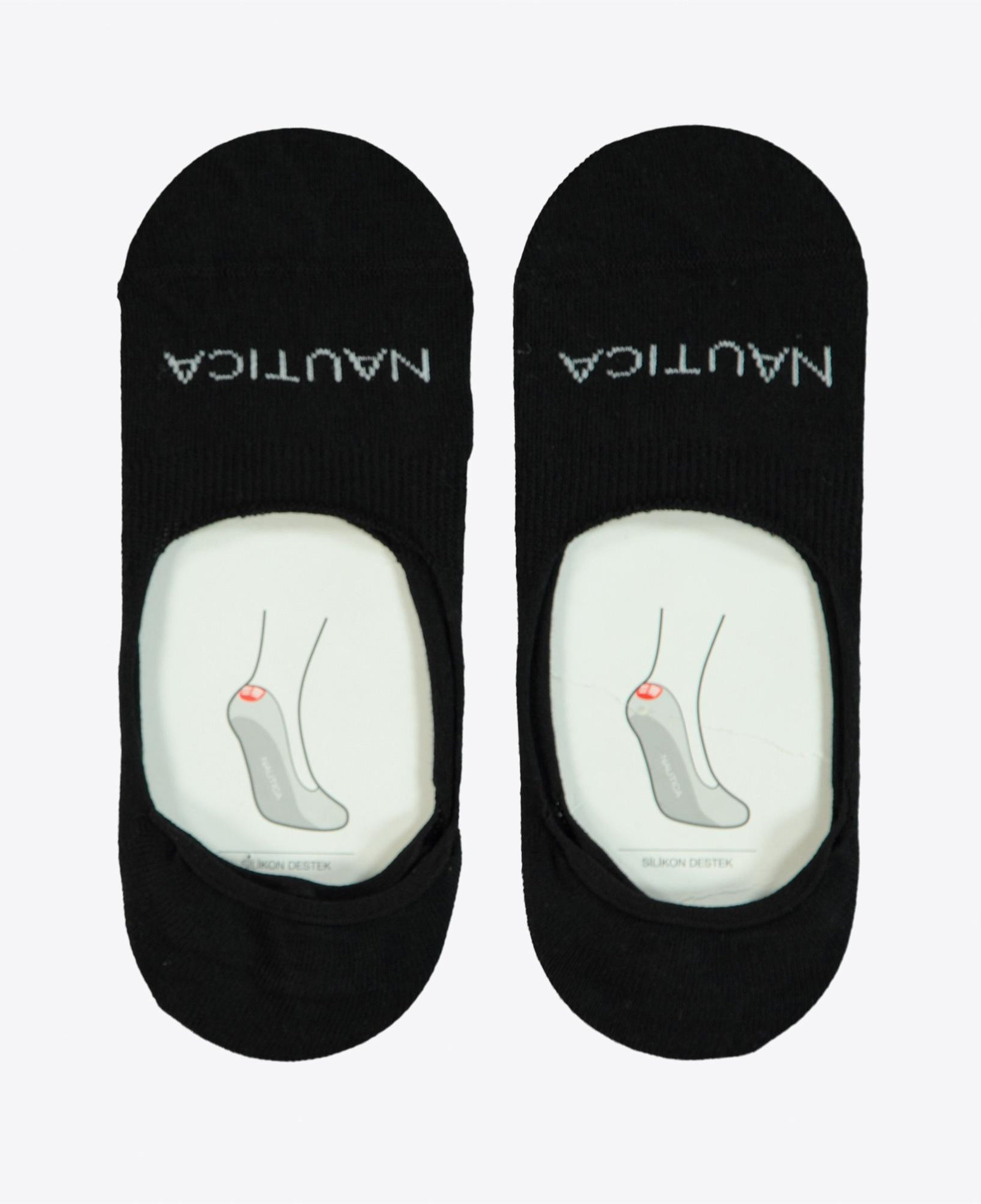 Nautica Unisex Siyah 2li Babet Çorap