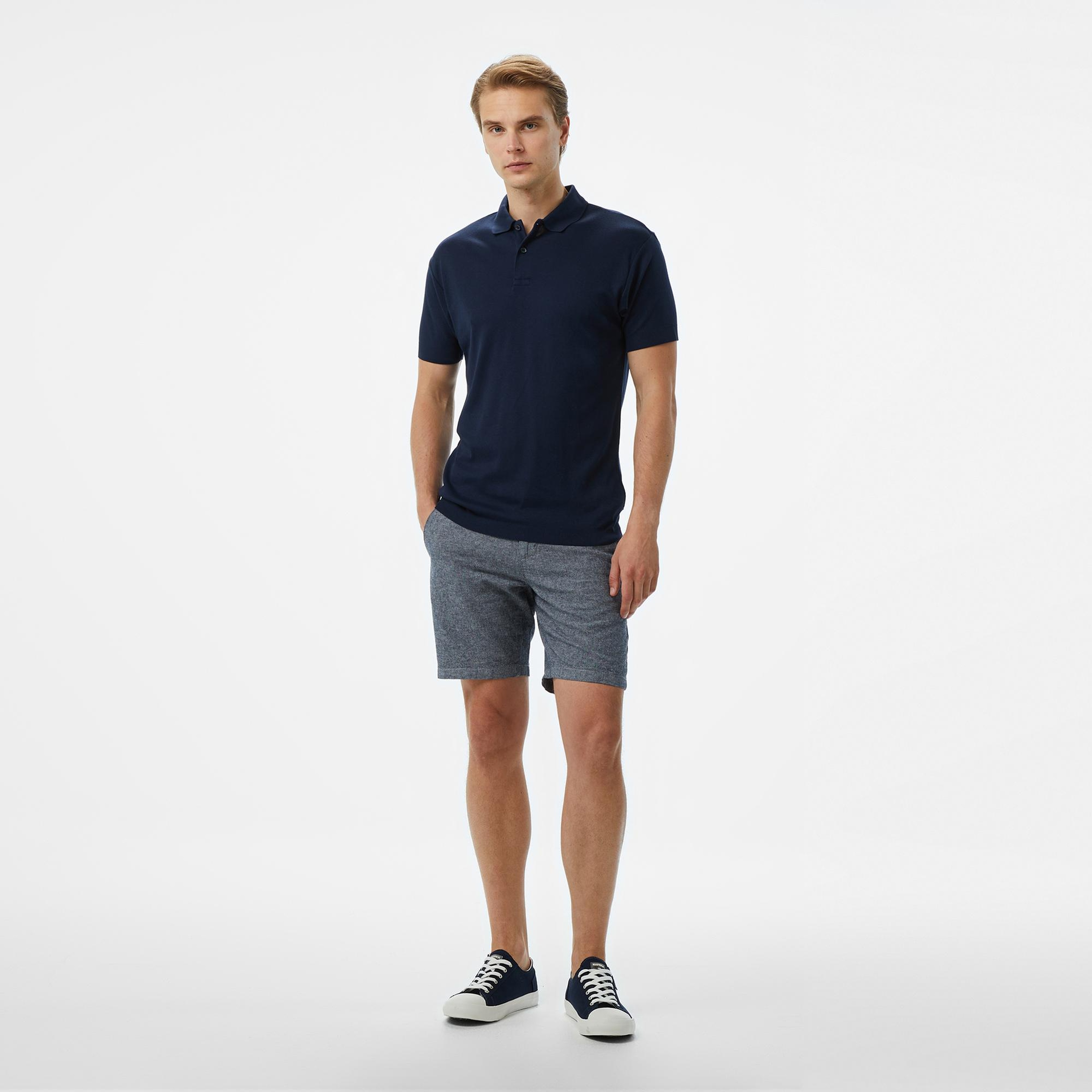 Nautica Erkek Lacivert Classic Fit Modal Karışımlı Polo
