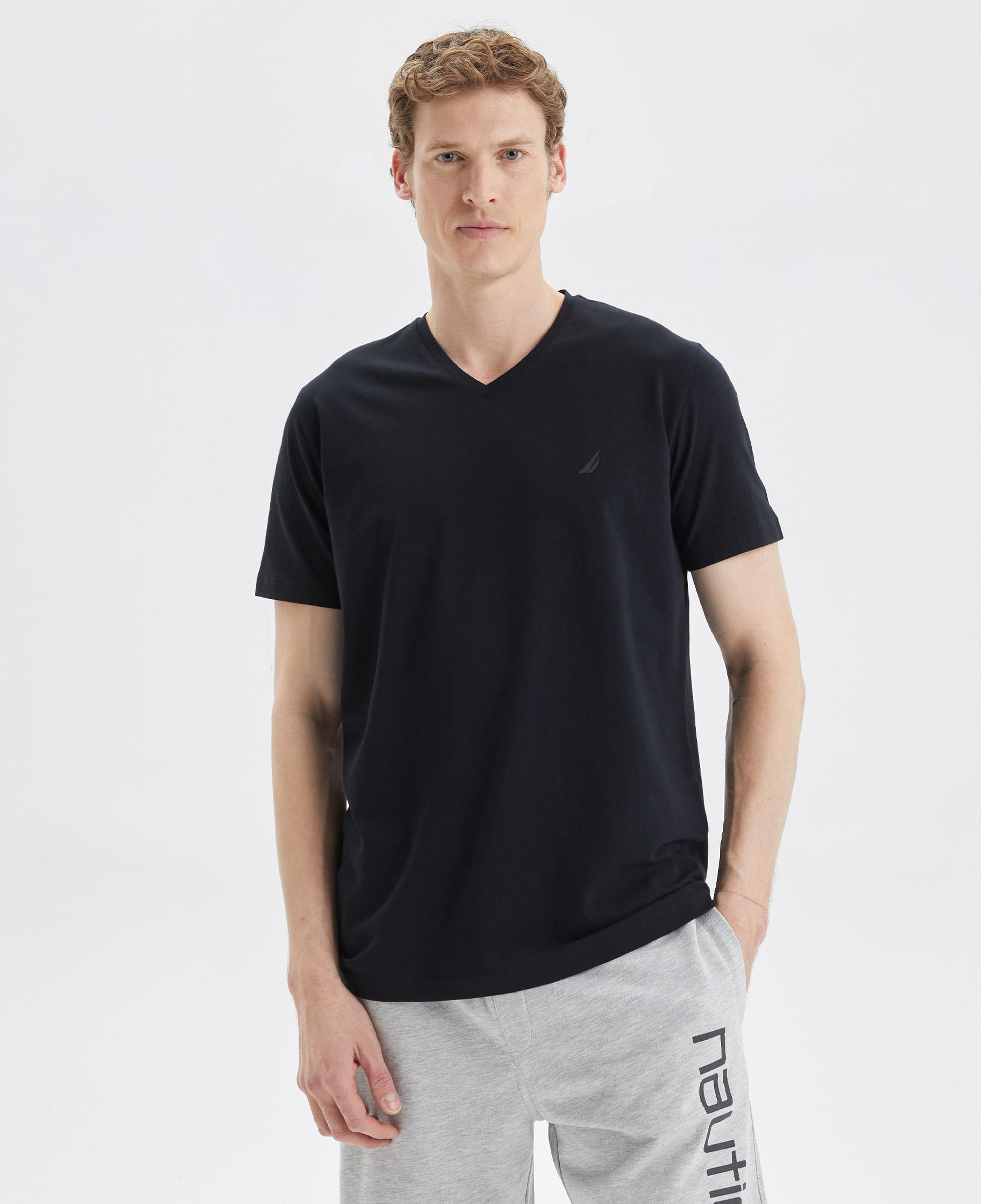 Nautica Erkek Siyah Standart Fit T-Shirt