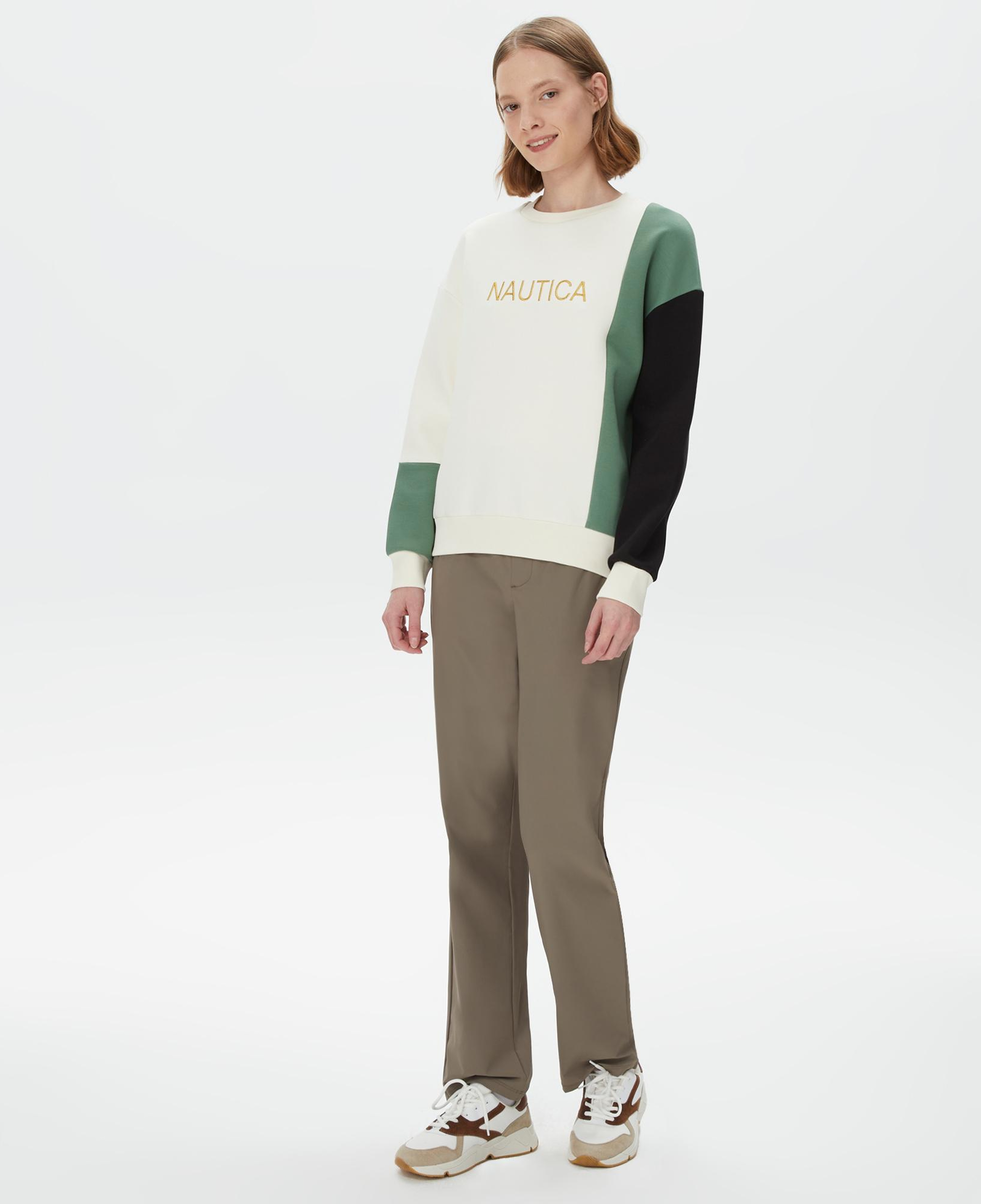 Nautica Kadın Yeşil Relaxed Fit Sweatshirt