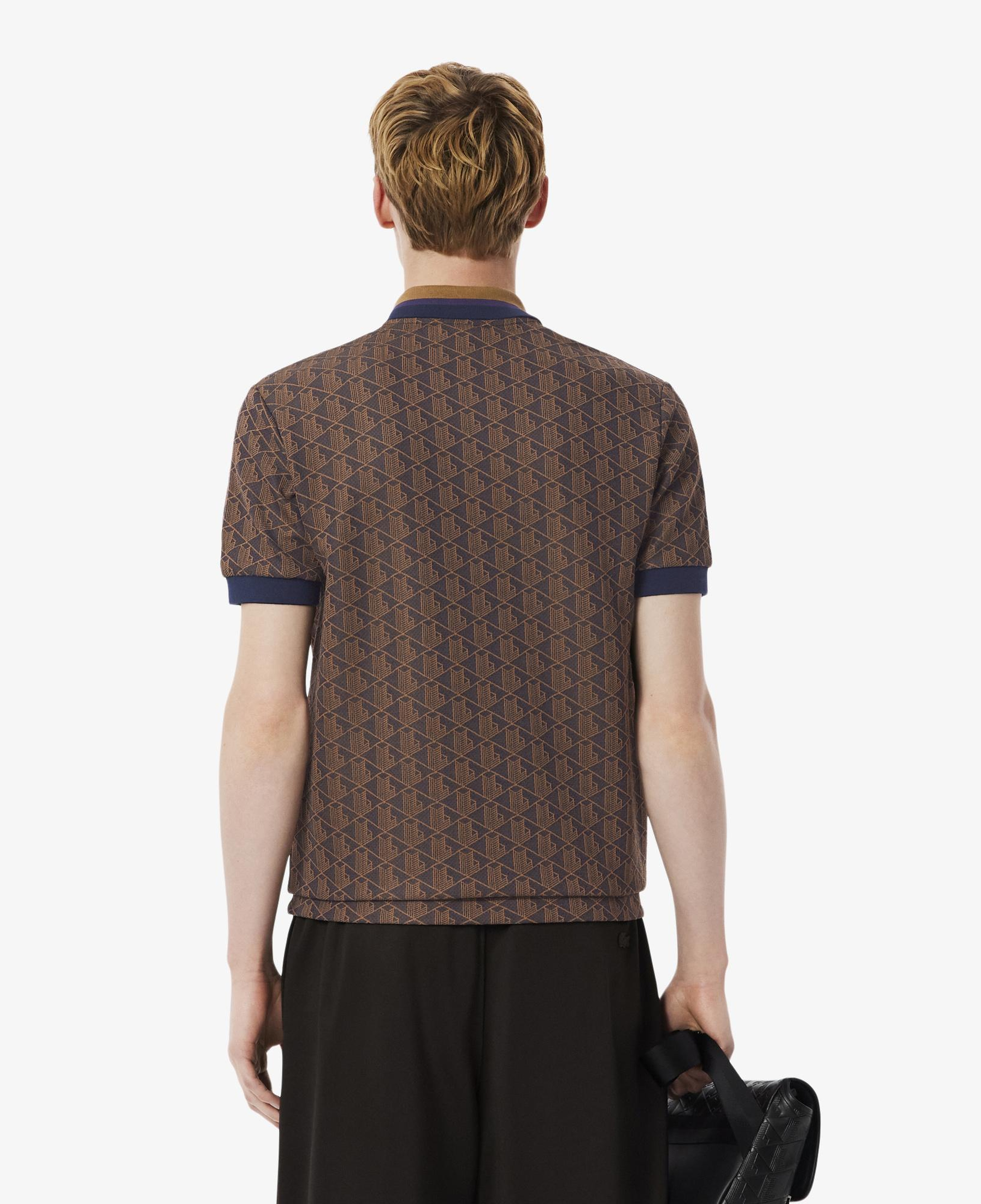 Lacoste Erkek Classic Fit Monogram Mor Polo