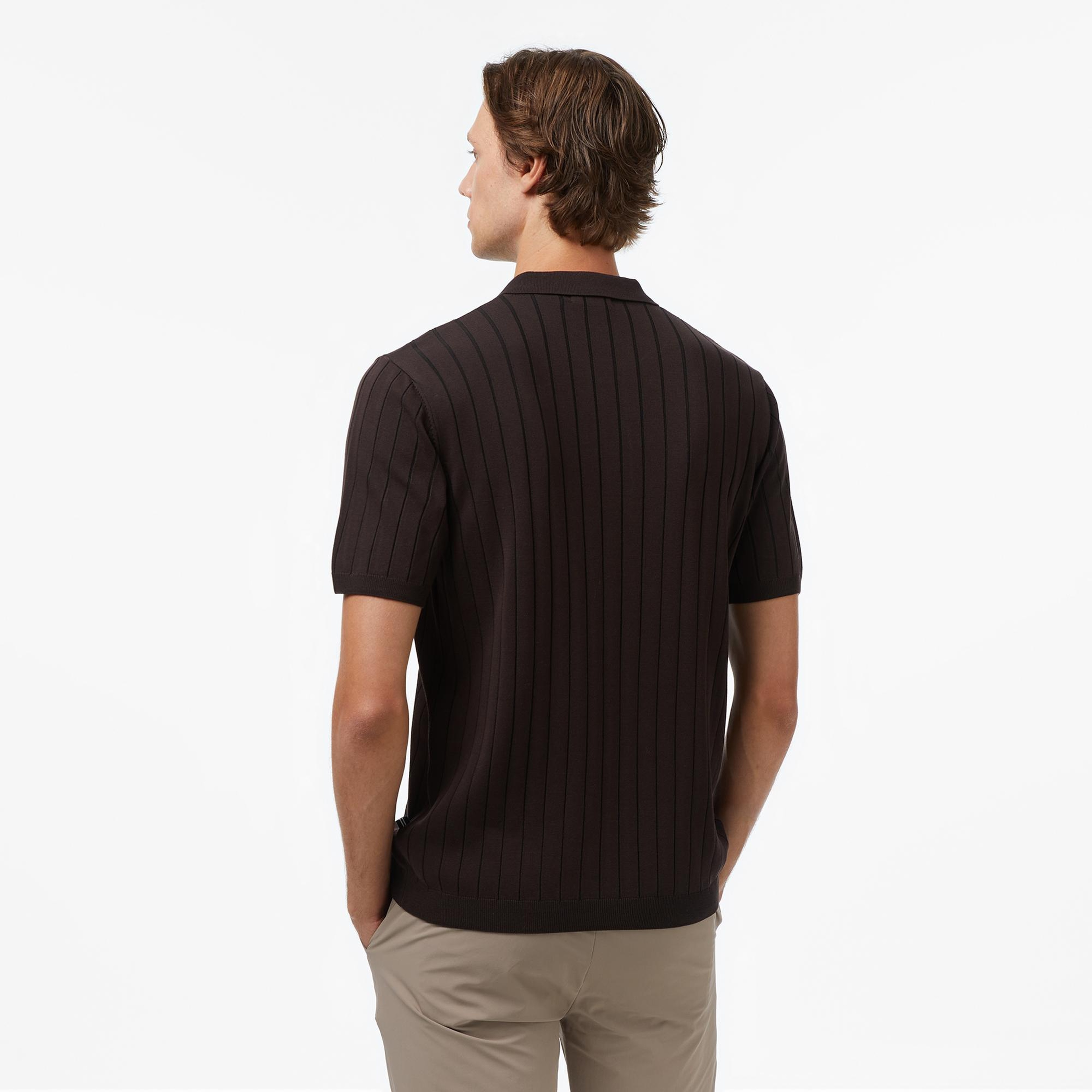 Nautica Erkek Kahverengi Classic Fit Kısa Kollu Triko