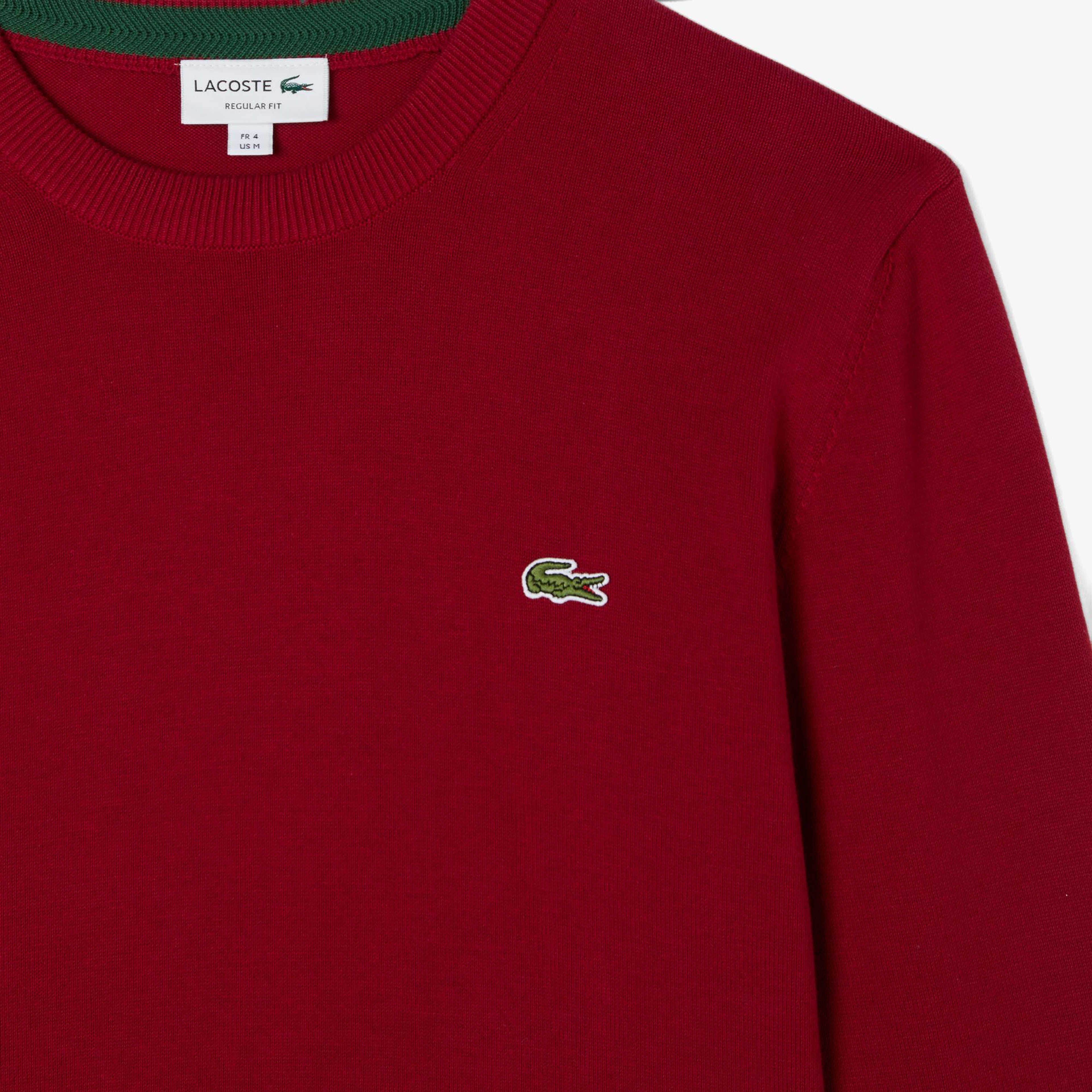 Erkek Regular Fit Bisiklet Yaka Bordo Kazak