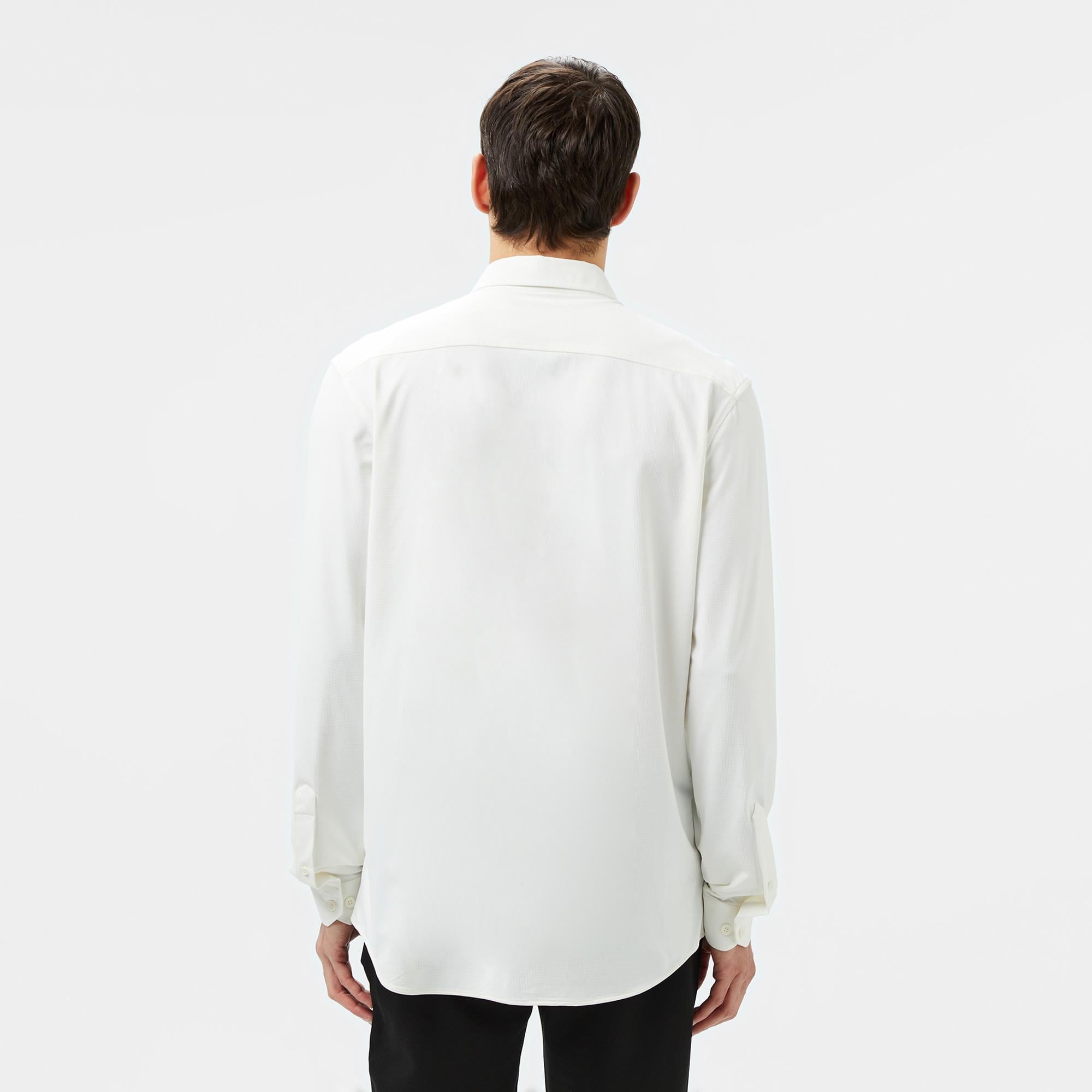 Erkek Slim Fit Beyaz Gömlek