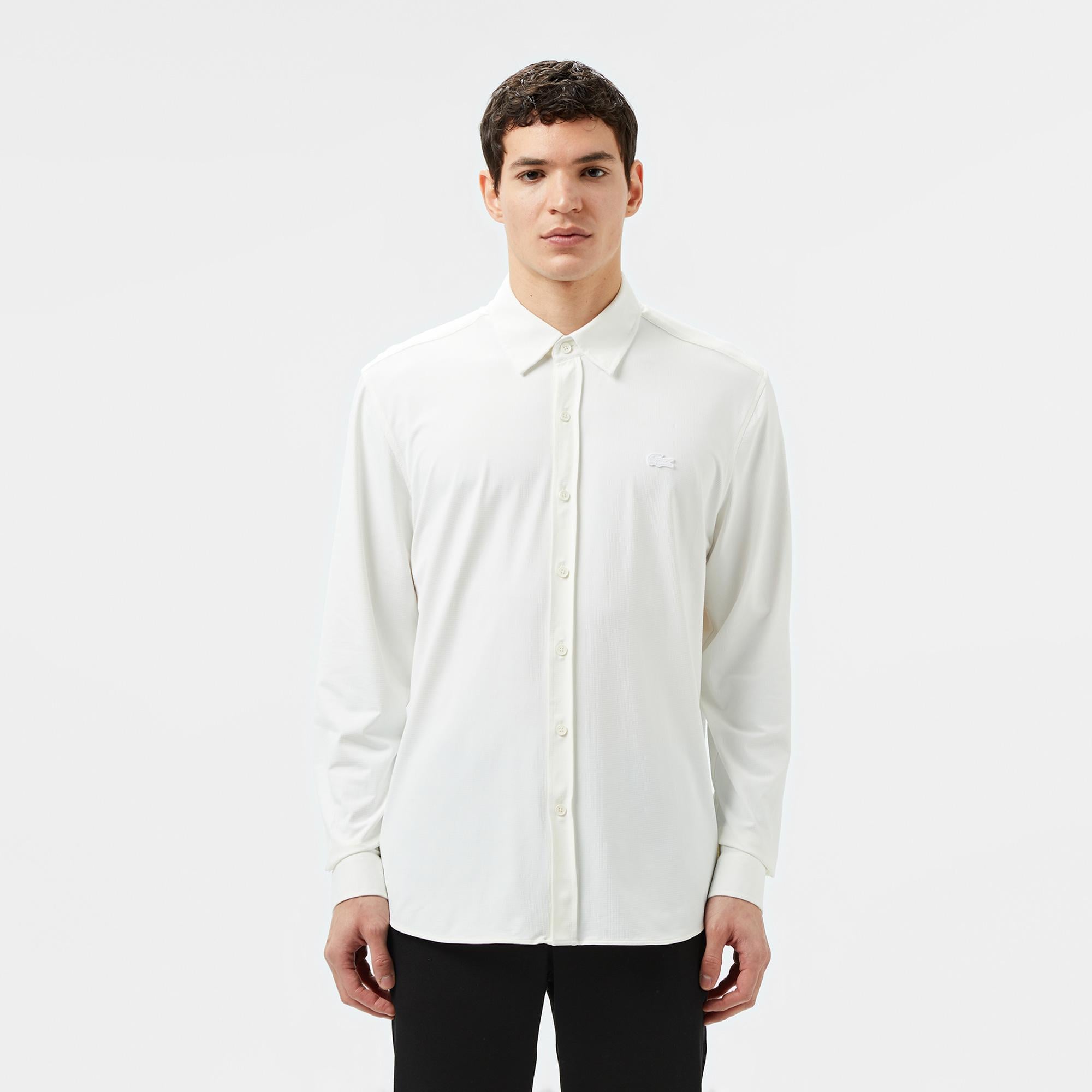 Erkek Slim Fit Beyaz Gömlek