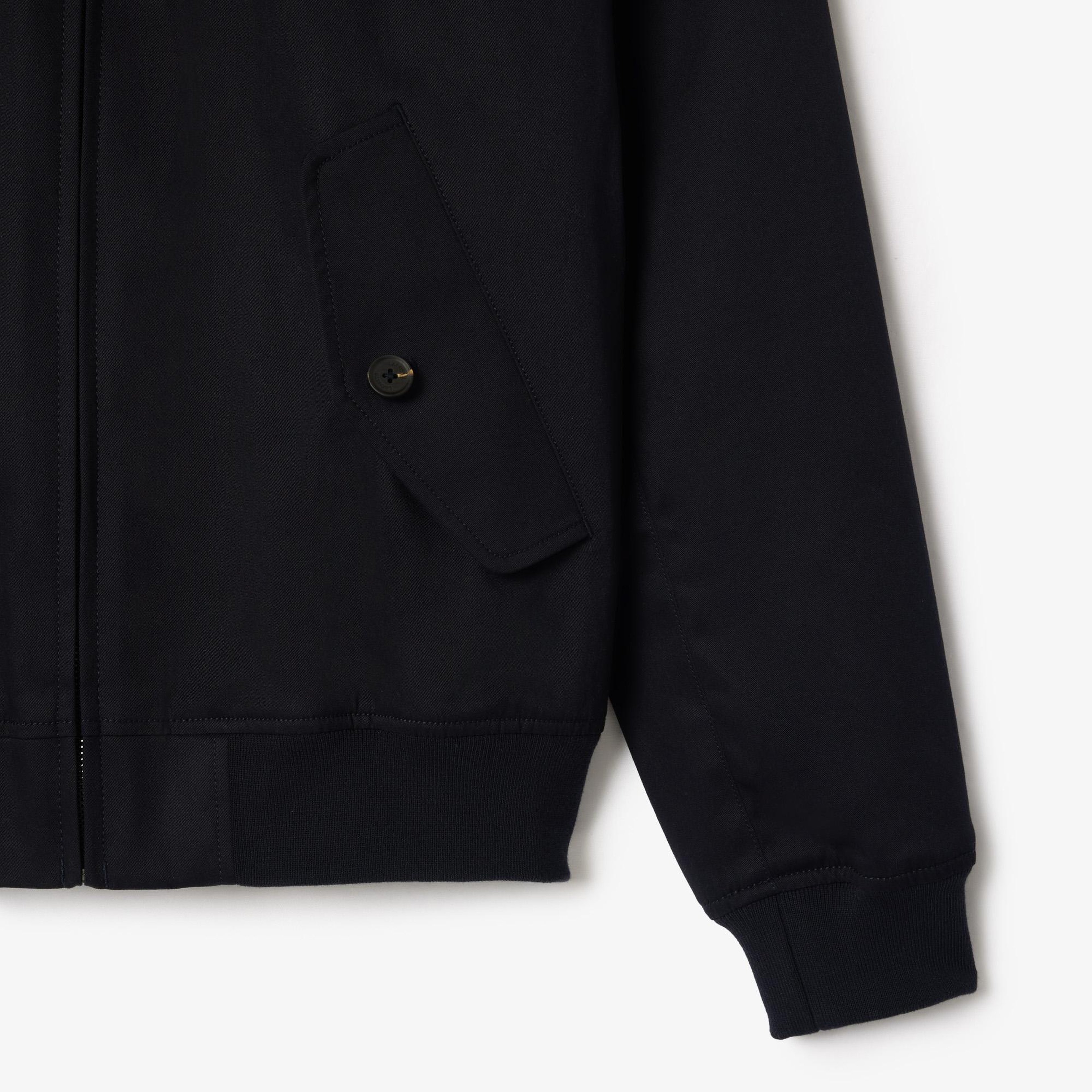 Lacoste Erkek Regular Fit Dik Yaka Lacivert Yağmurluk