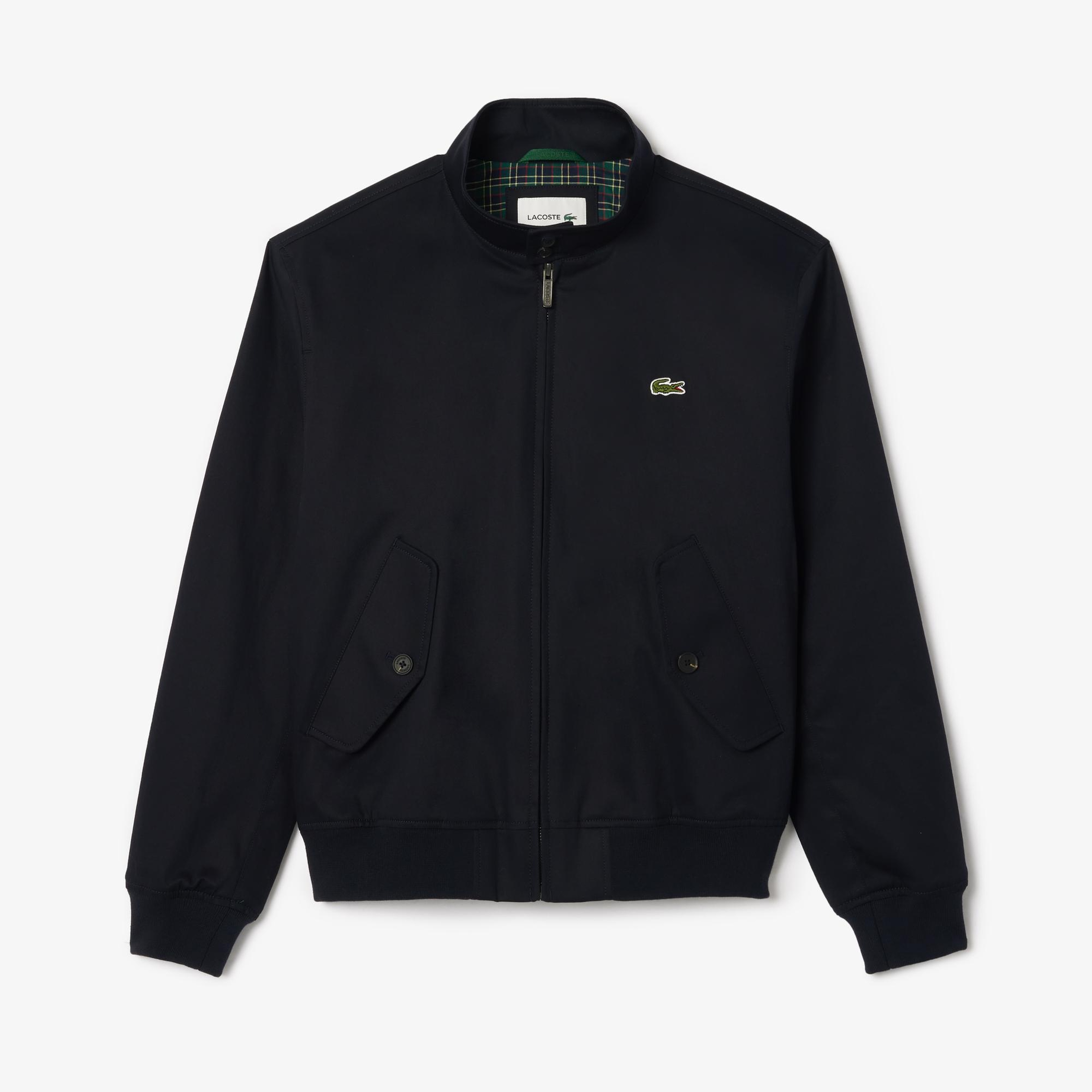Lacoste Erkek Regular Fit Dik Yaka Lacivert Yağmurluk