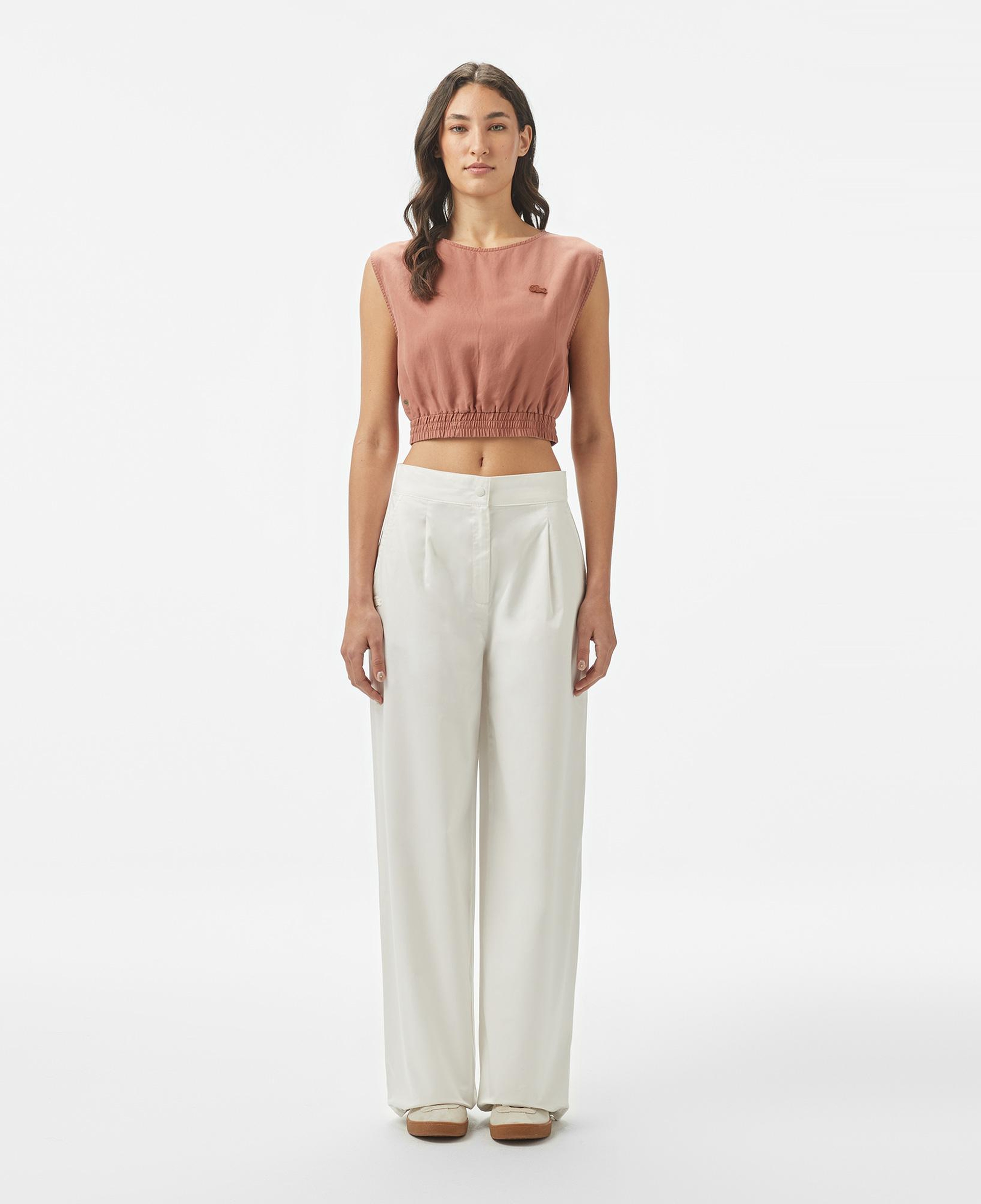 Kadın Relaxed Fit Beyaz Pantolon