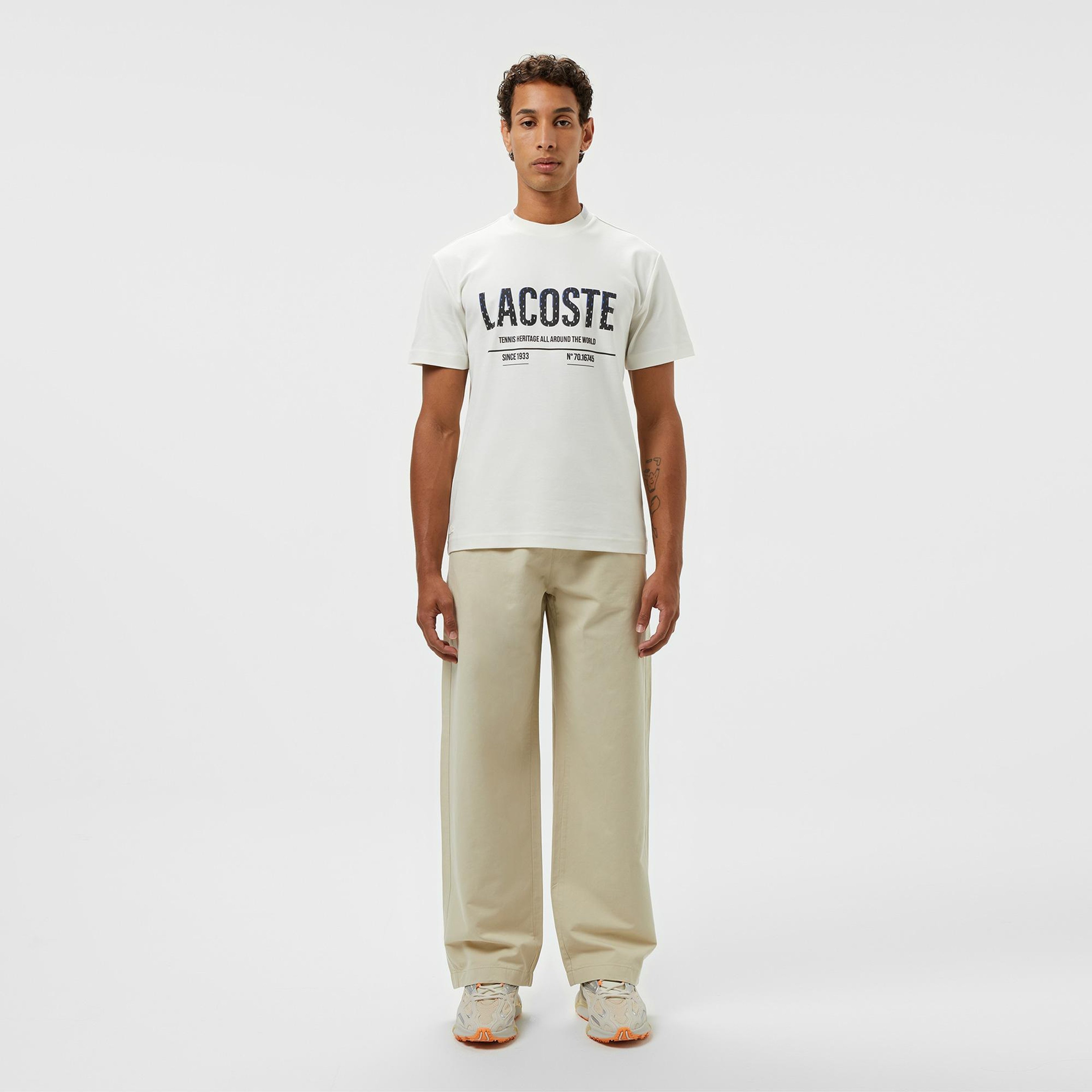 Erkek Relaxed Fit Bej Keten Karışımlı Pantolon