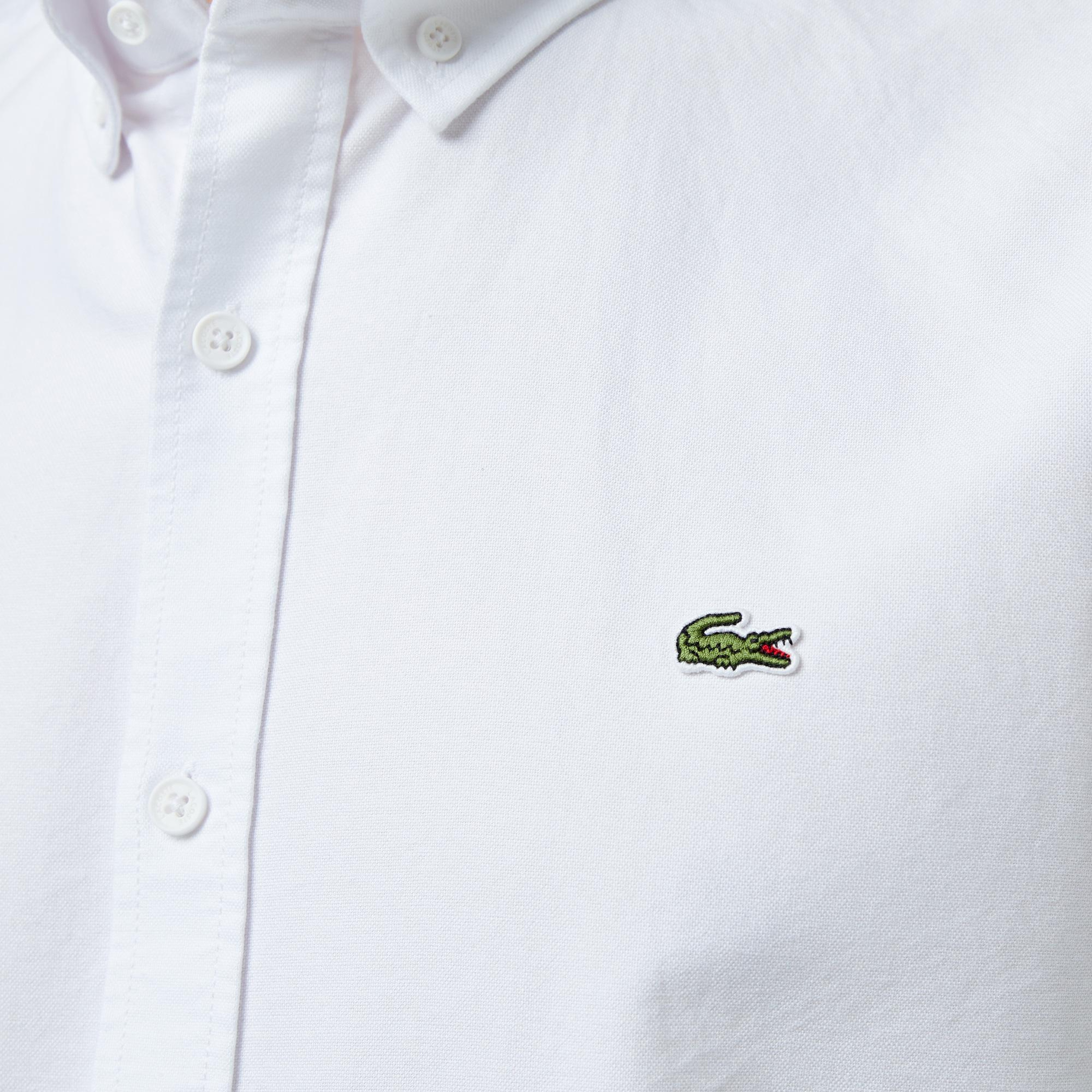 Erkek Slim Fit Beyaz Gömlek