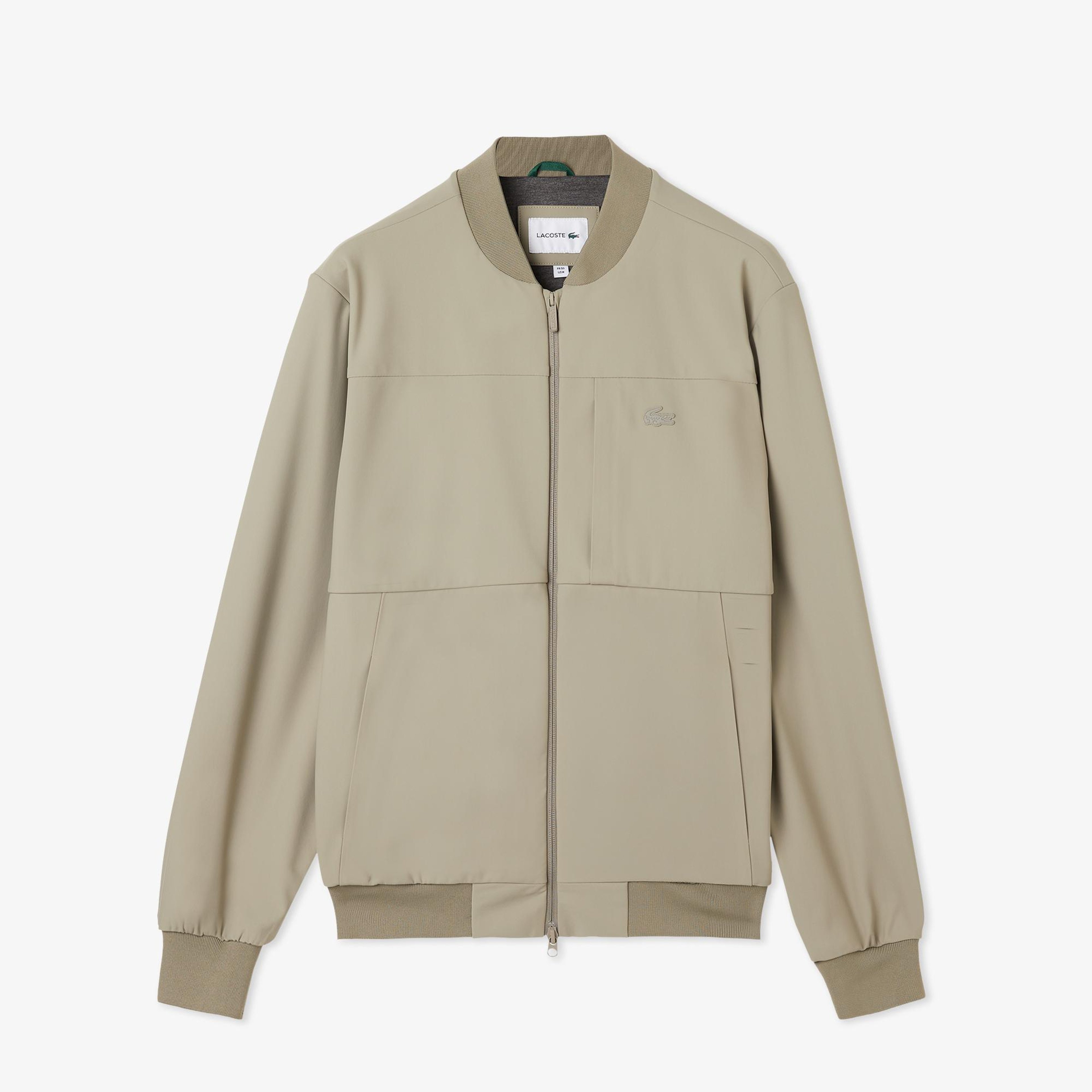 Lacoste Erkek Hakim Yaka Açık Kahverengi Bomber Ceket