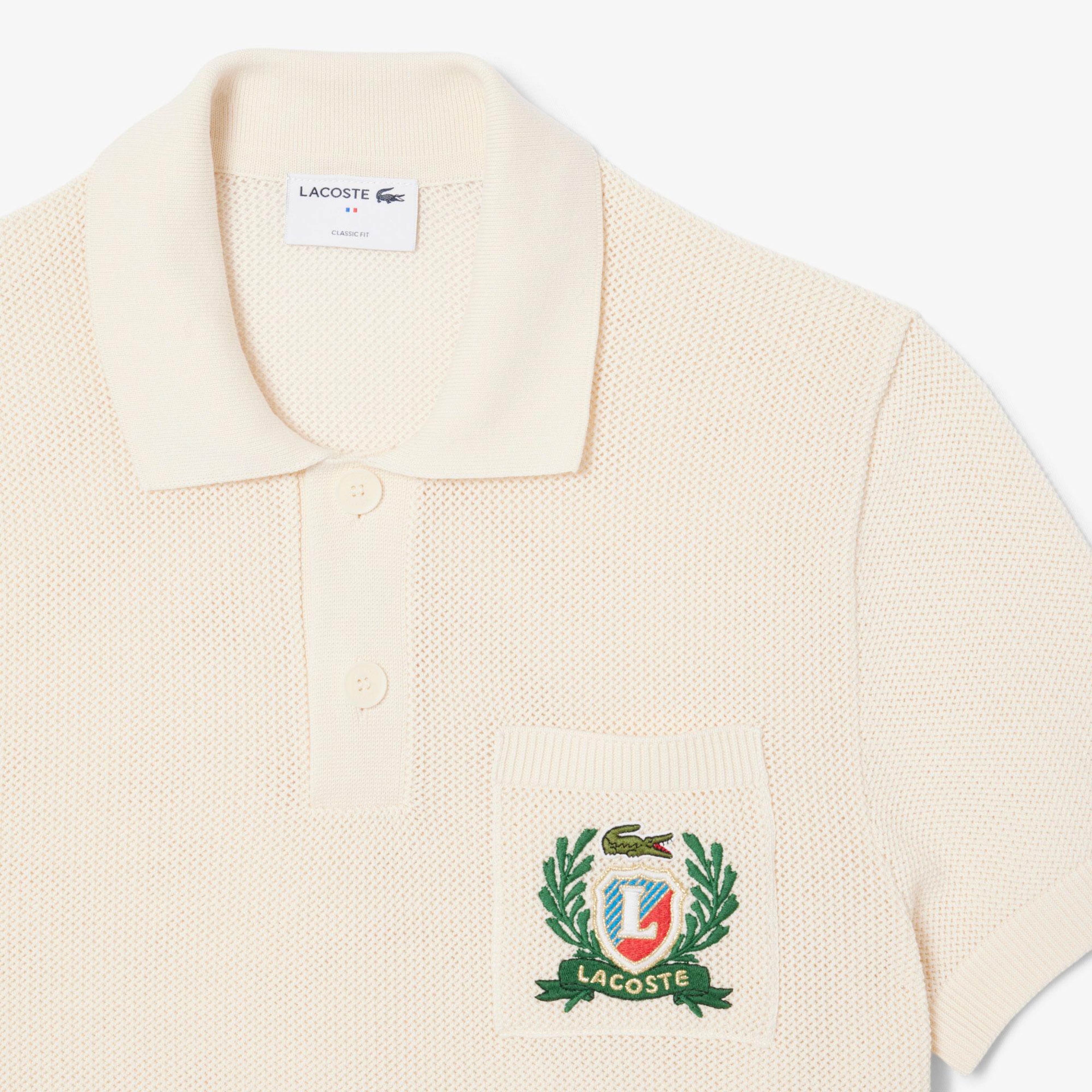Erkek Kısa Kollu Polo Yaka Krem Triko