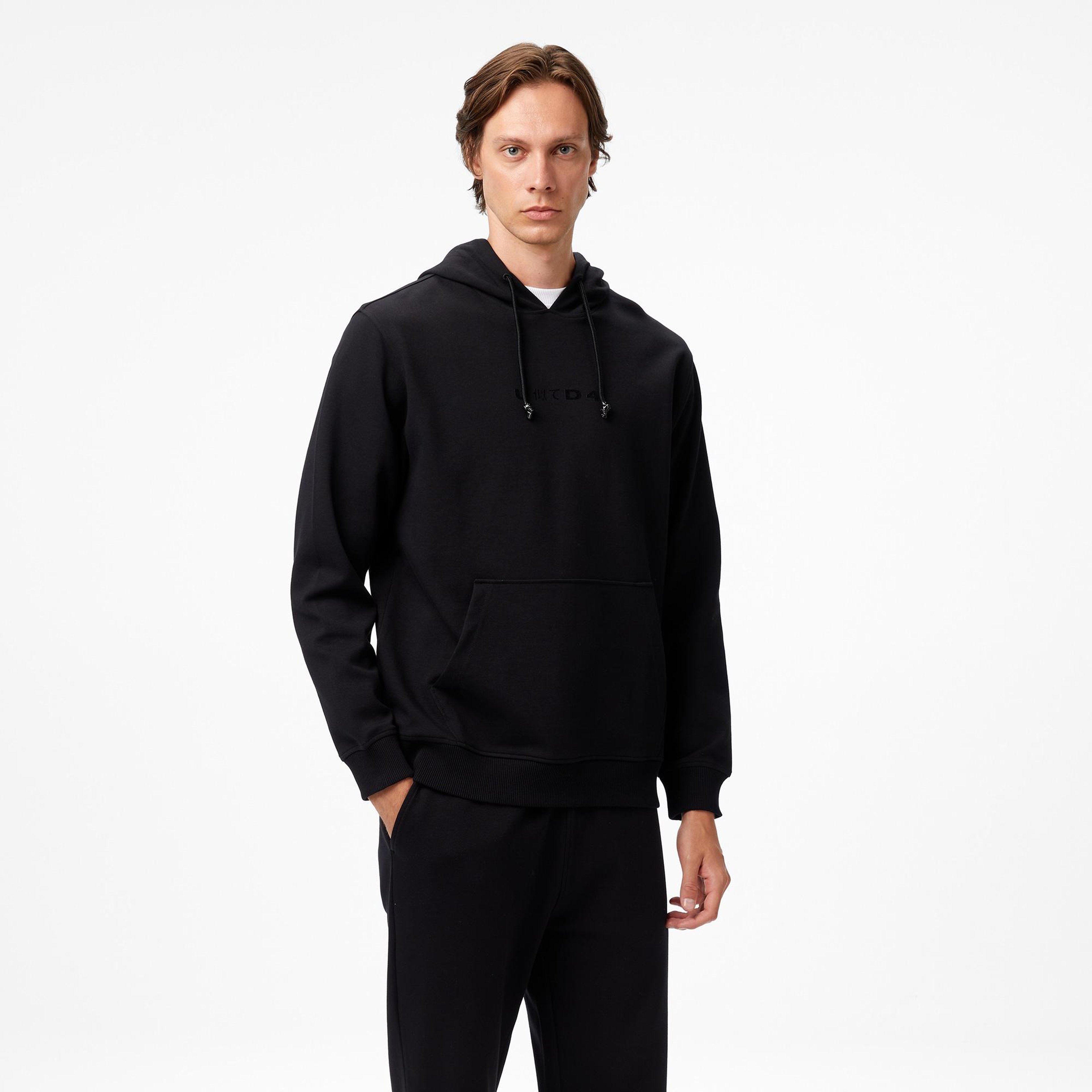 UNITED4 Erkek Siyah Sweatshirt