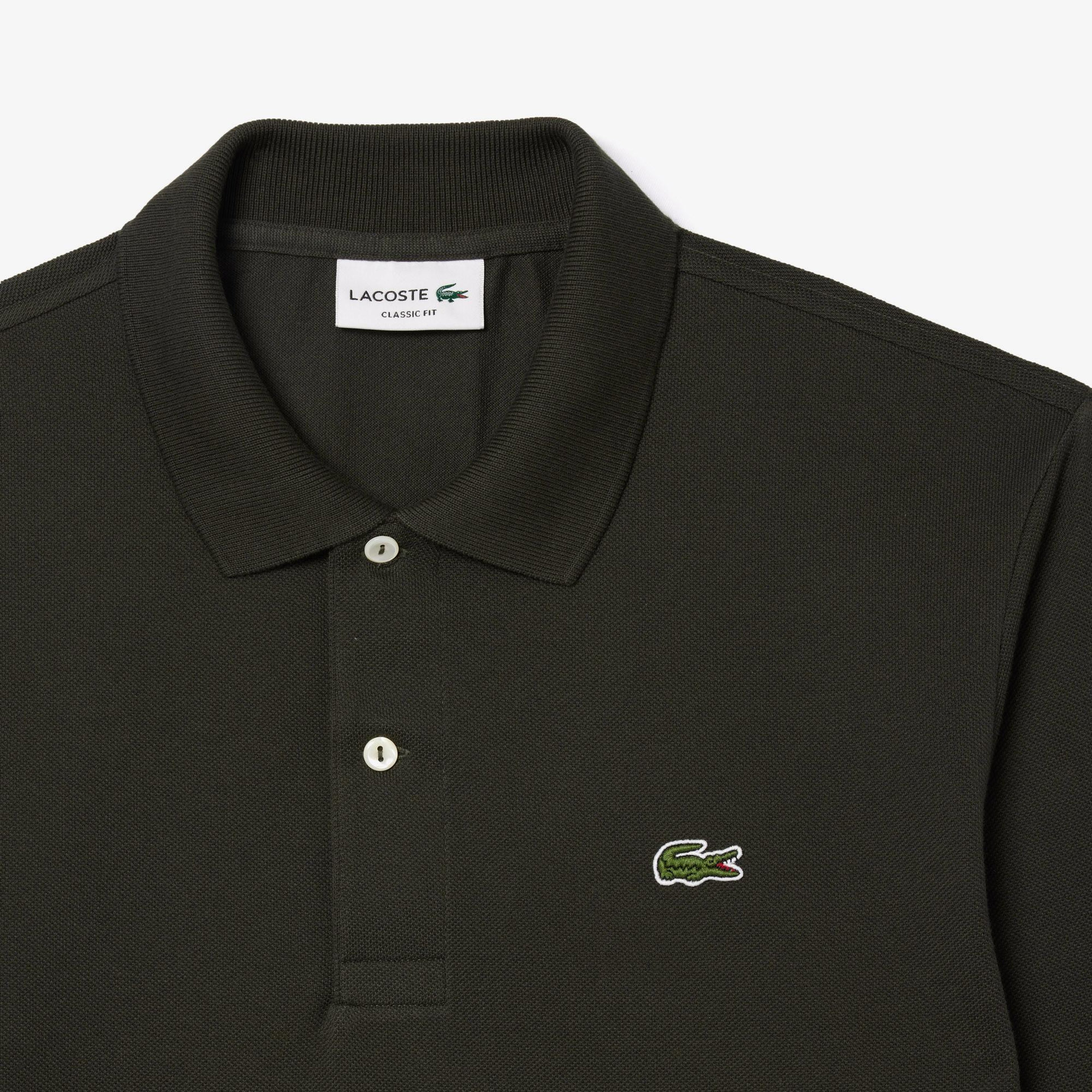 L.12.12 Erkek Classic Fit Uzun Kollu Haki Polo