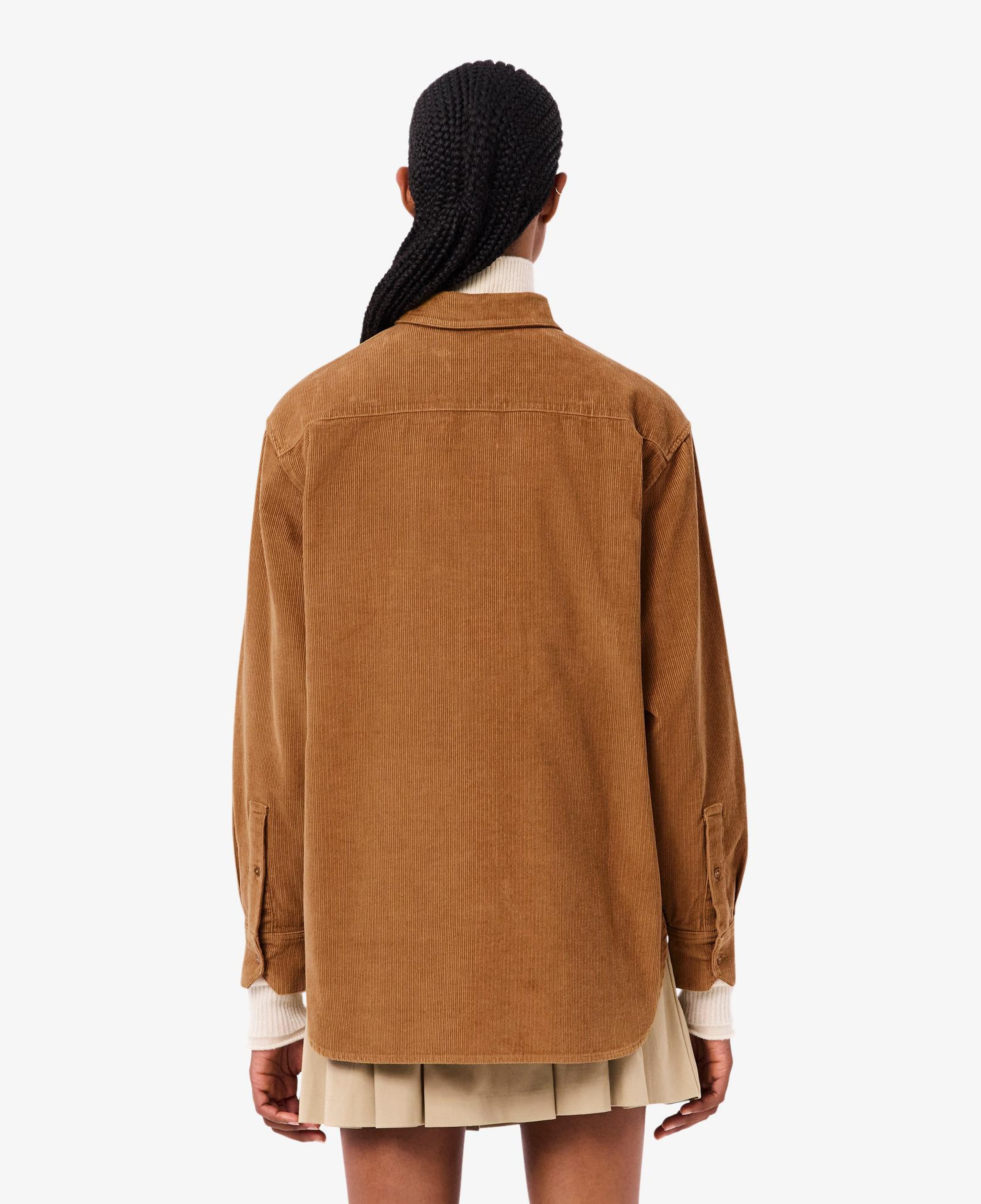 Lacoste Kadın Oversize Fit Kahverengi Gömlek