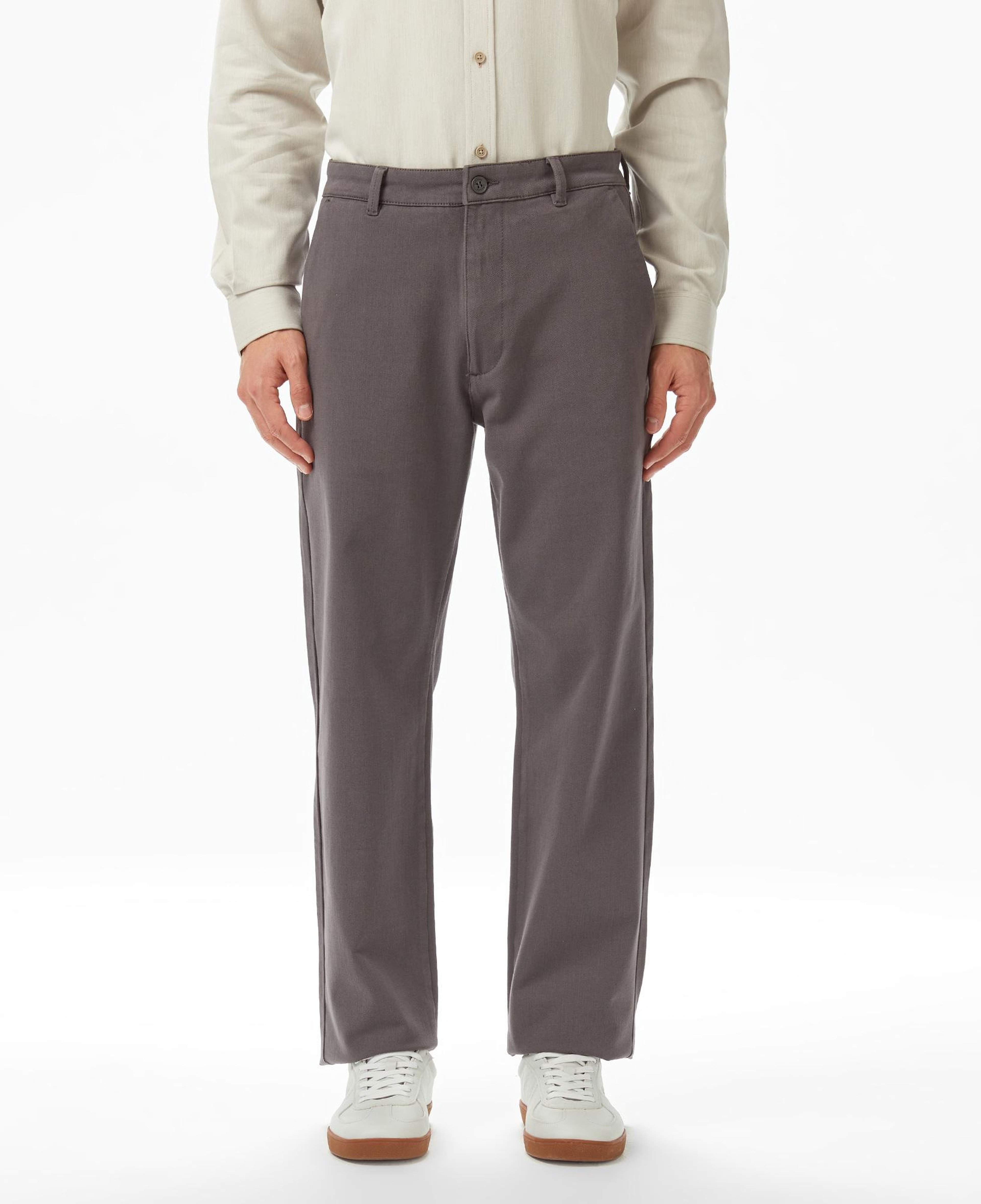 Erkek Regular Fit Koyu Gri Modal Karışımlı Pantolon
