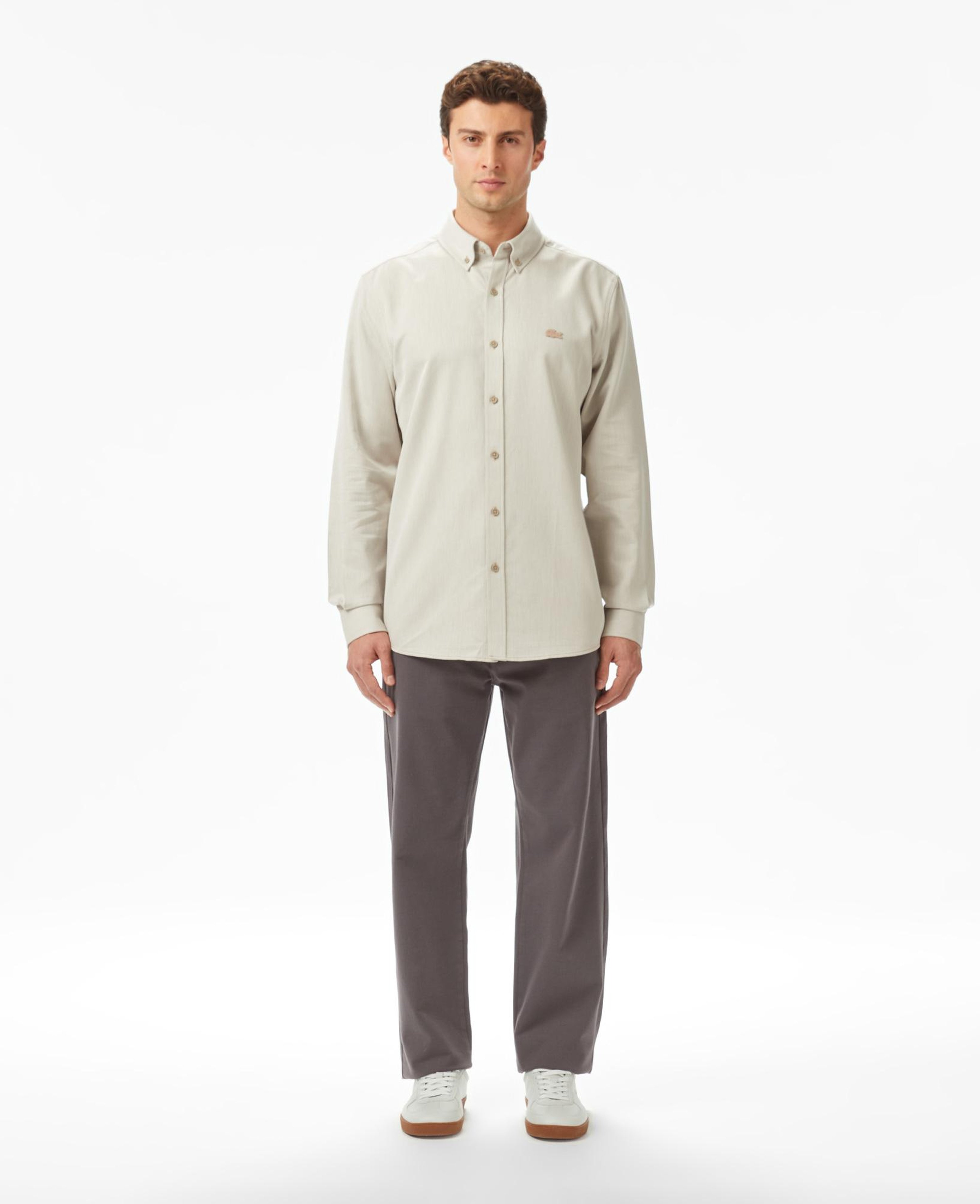 Erkek Regular Fit Koyu Gri Modal Karışımlı Pantolon