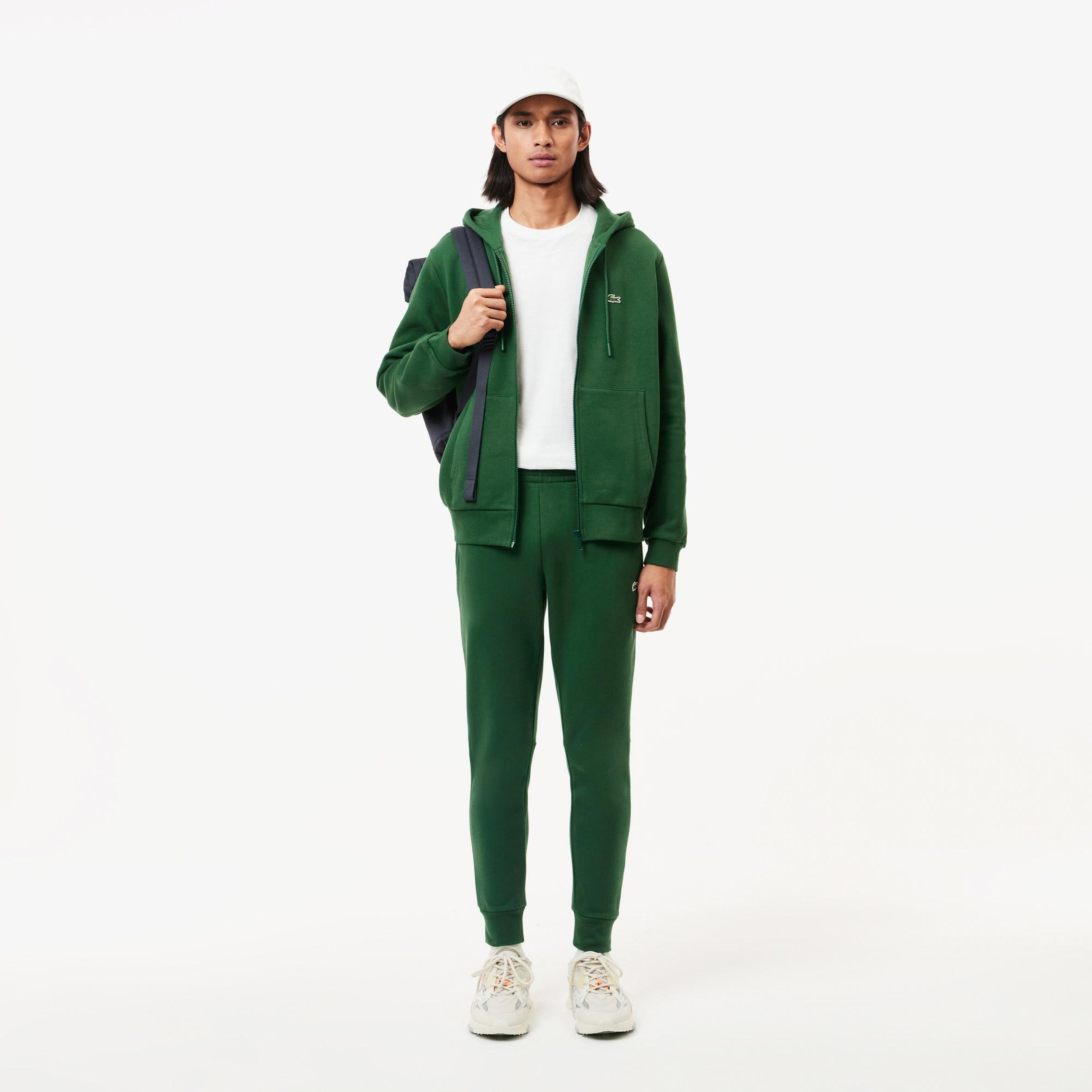 Erkek Slim Fit Koyu Yeşil Eşofman Altı