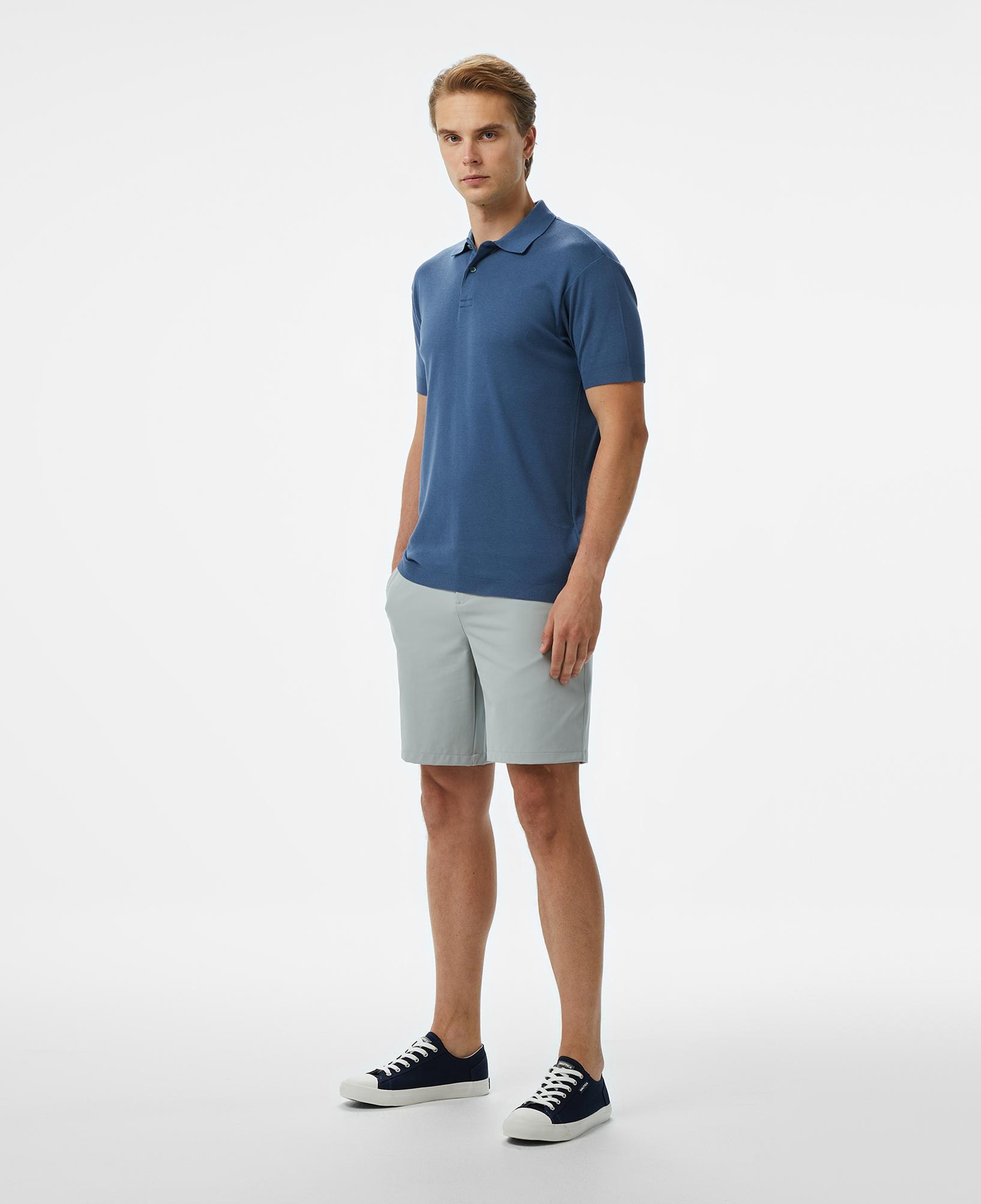 Nautica Erkek Mavi Classic Fit Modal Karışımlı Polo