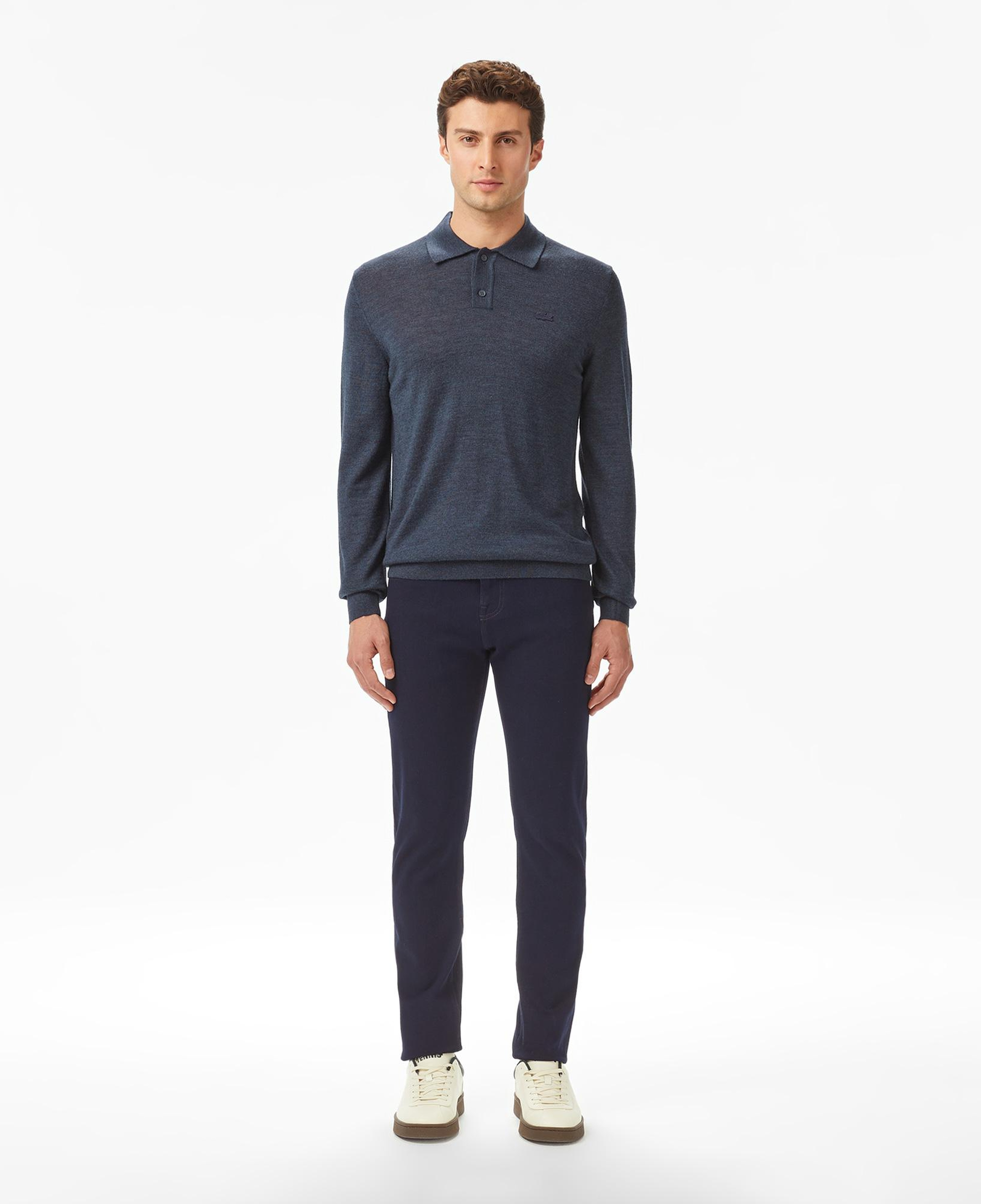 Erkek Classic Fit Polo Yaka Lacivert Kazak