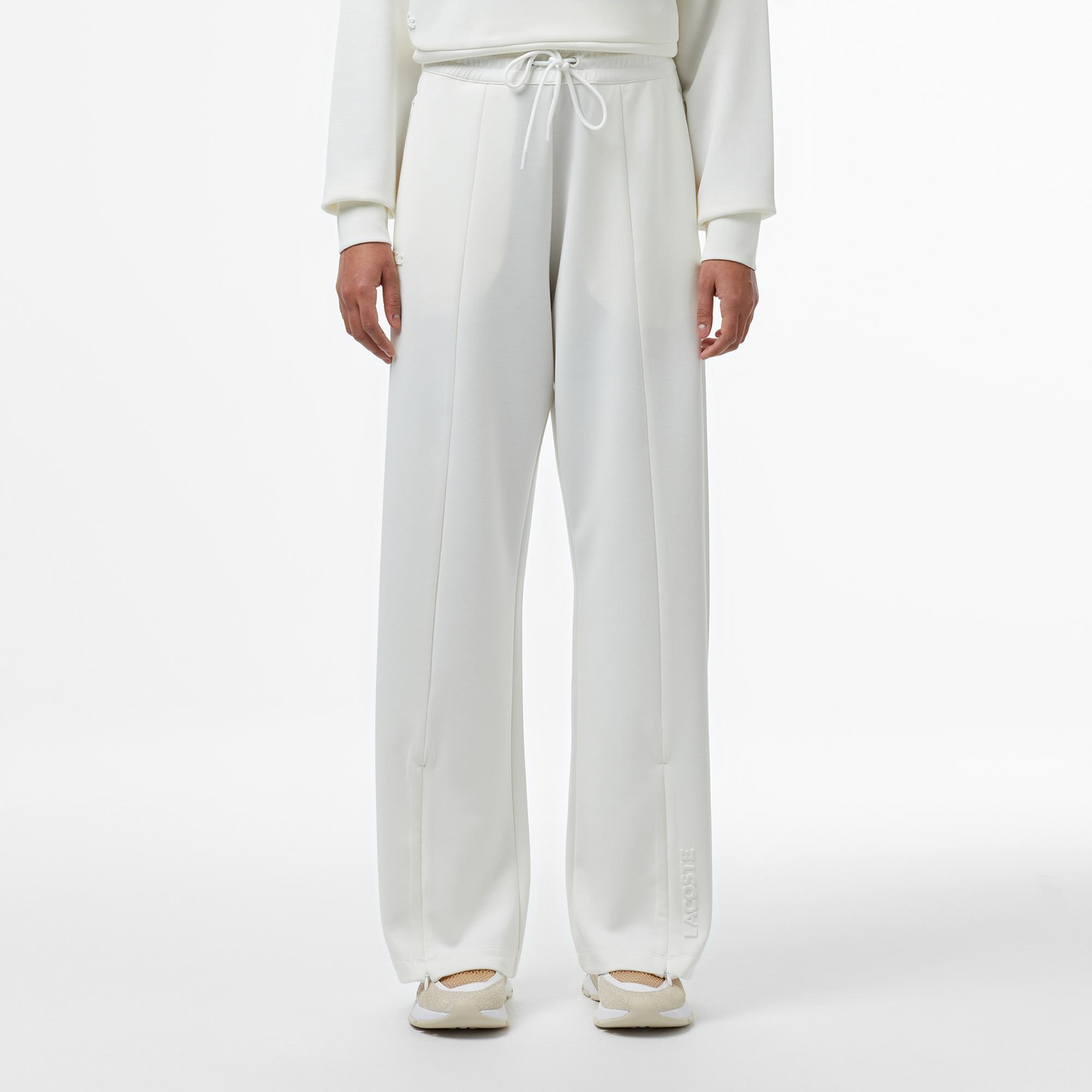 Lacoste Kadın Loose Fit Beyaz Eşofman Altı