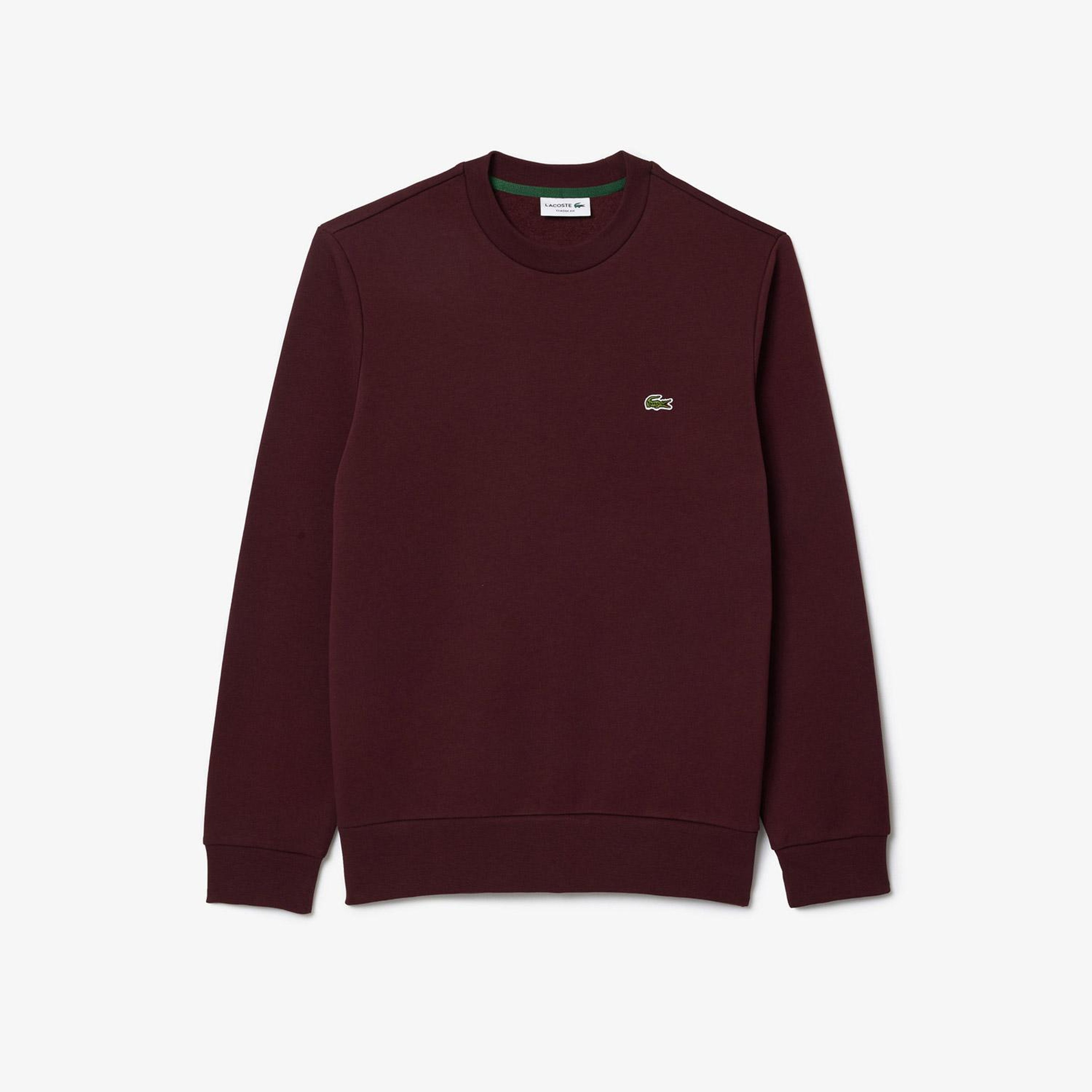 Erkek Classic Fit Bisiklet Yaka Bordo Sweatshirt