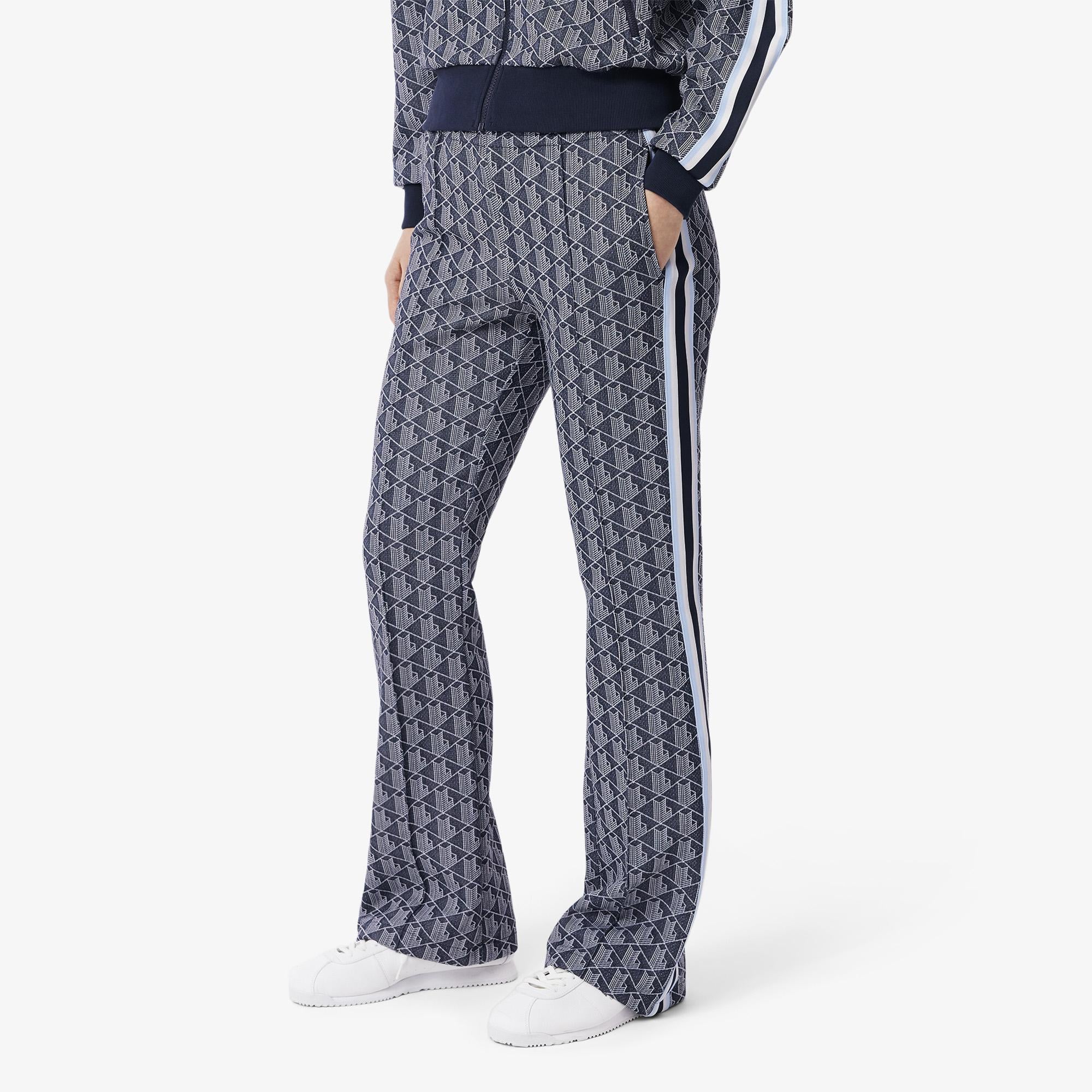Lacoste Kadın Flare Fit Monogram Lacivert Eşofman Altı