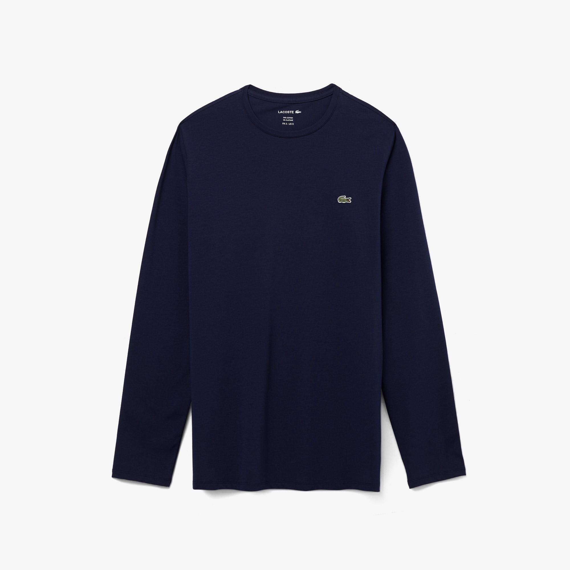 Lacoste Erkek Regular Fit Uzun Kollu Bisiklet Yaka Lacivert T-Shirt