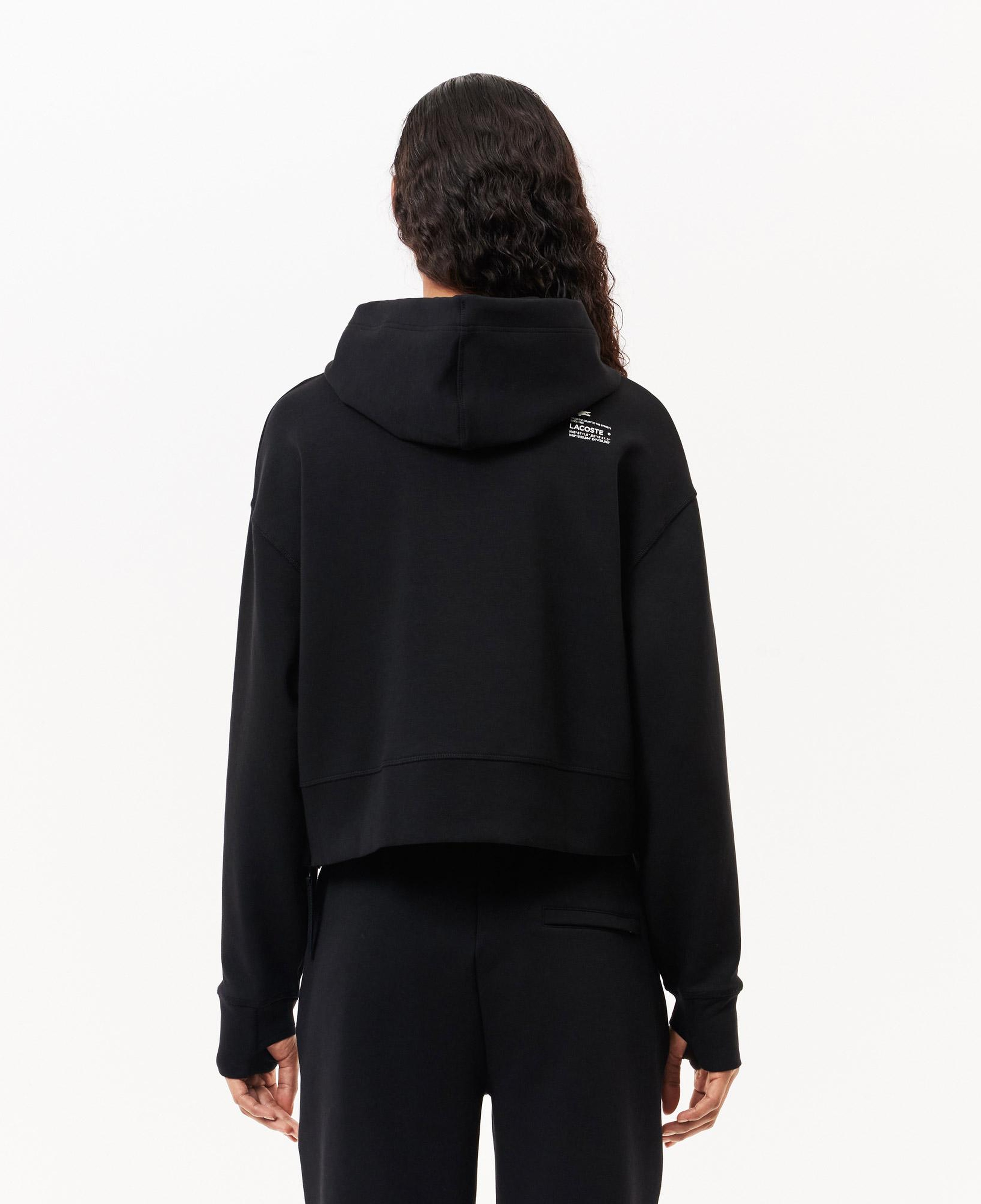Kadın Relaxed Fit Kapüşonlu Siyah Sweatshirt