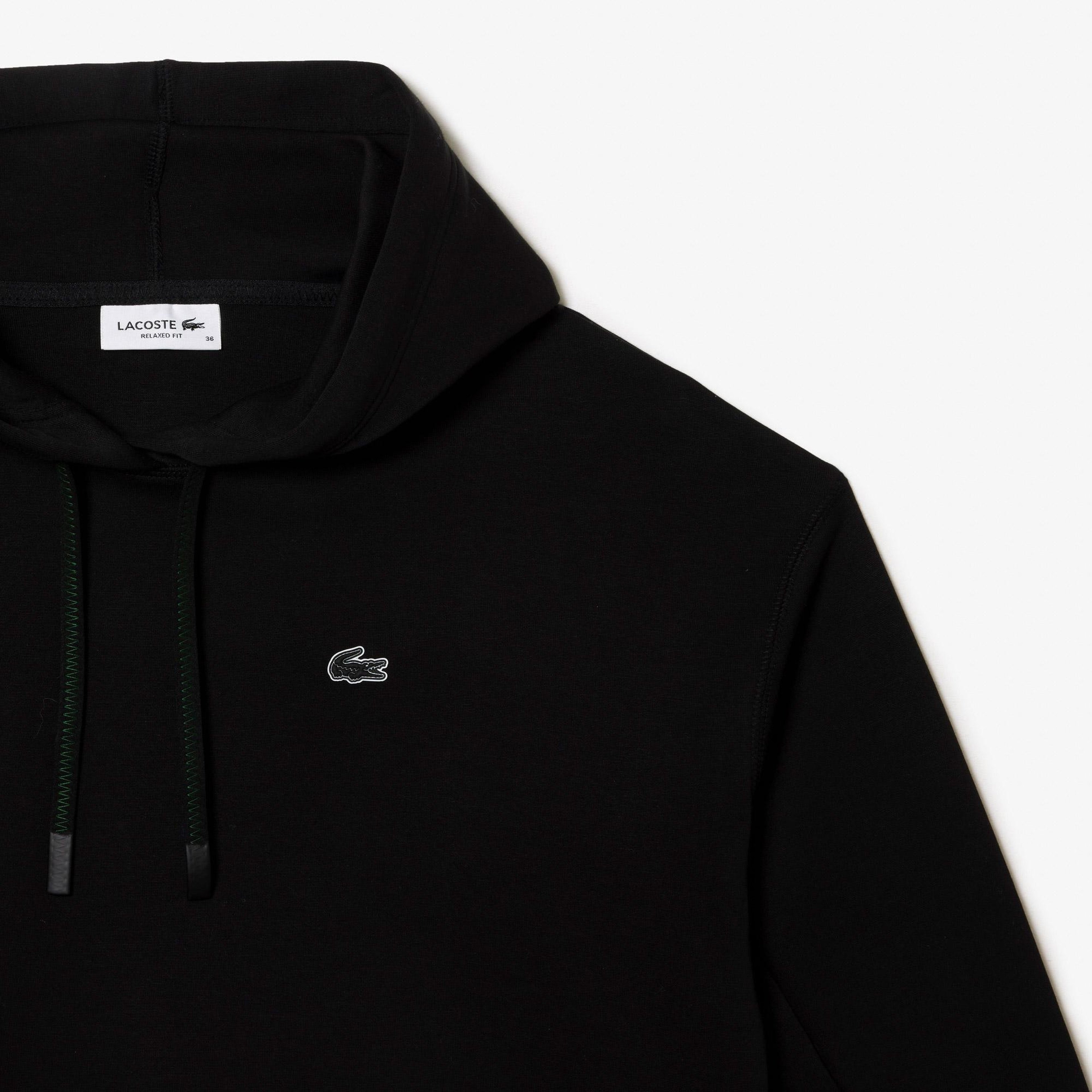 Lacoste Kadın Relaxed Fit Kapüşonlu Siyah Sweatshirt