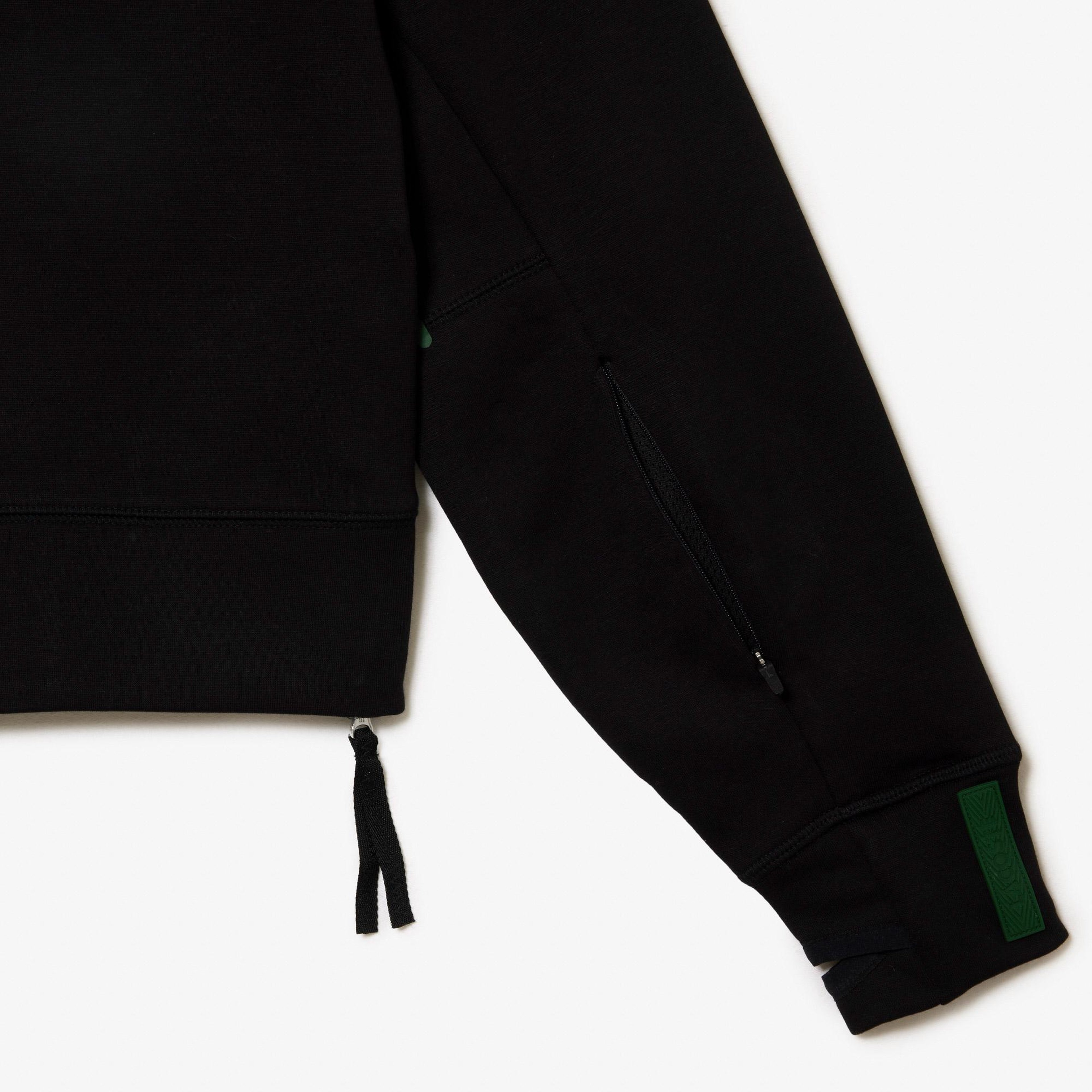 Lacoste Kadın Relaxed Fit Kapüşonlu Siyah Sweatshirt