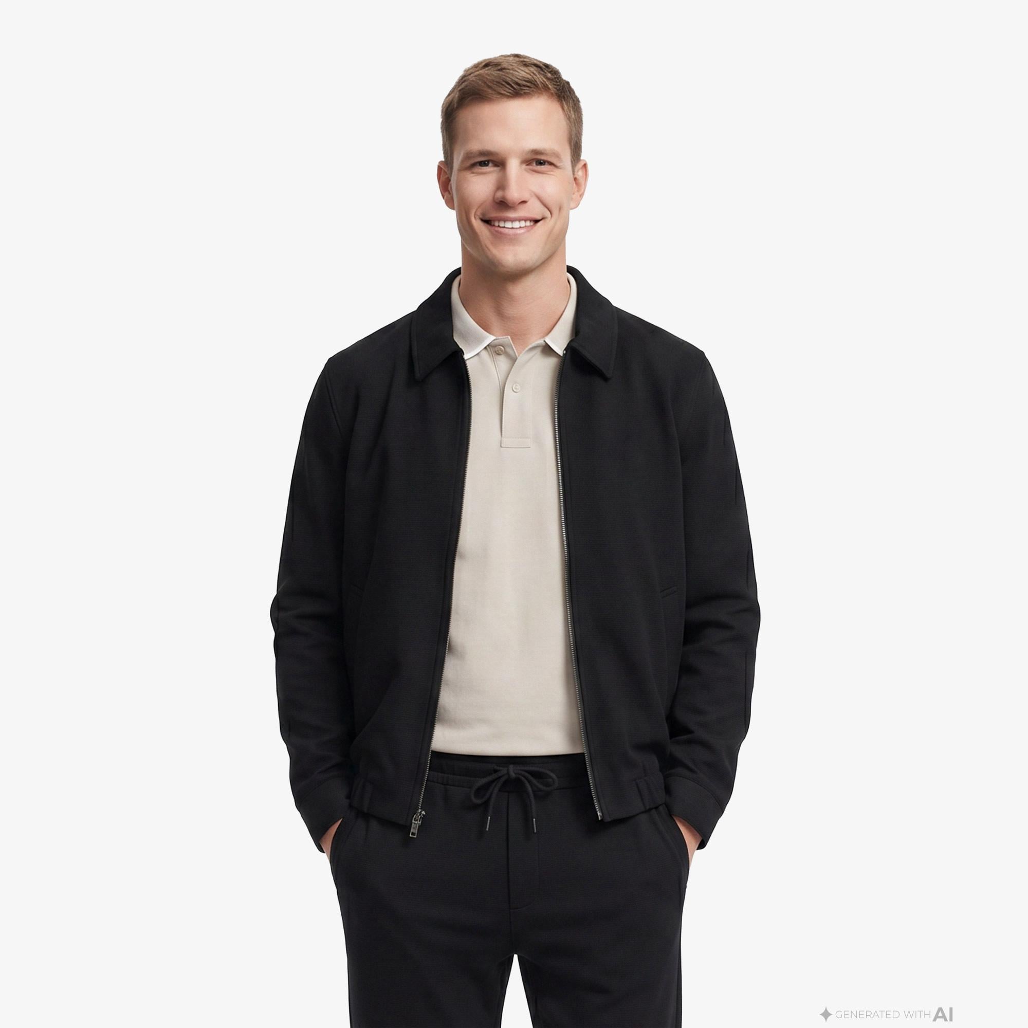 Nautica Erkek Siyah Regular Fit Ceket
