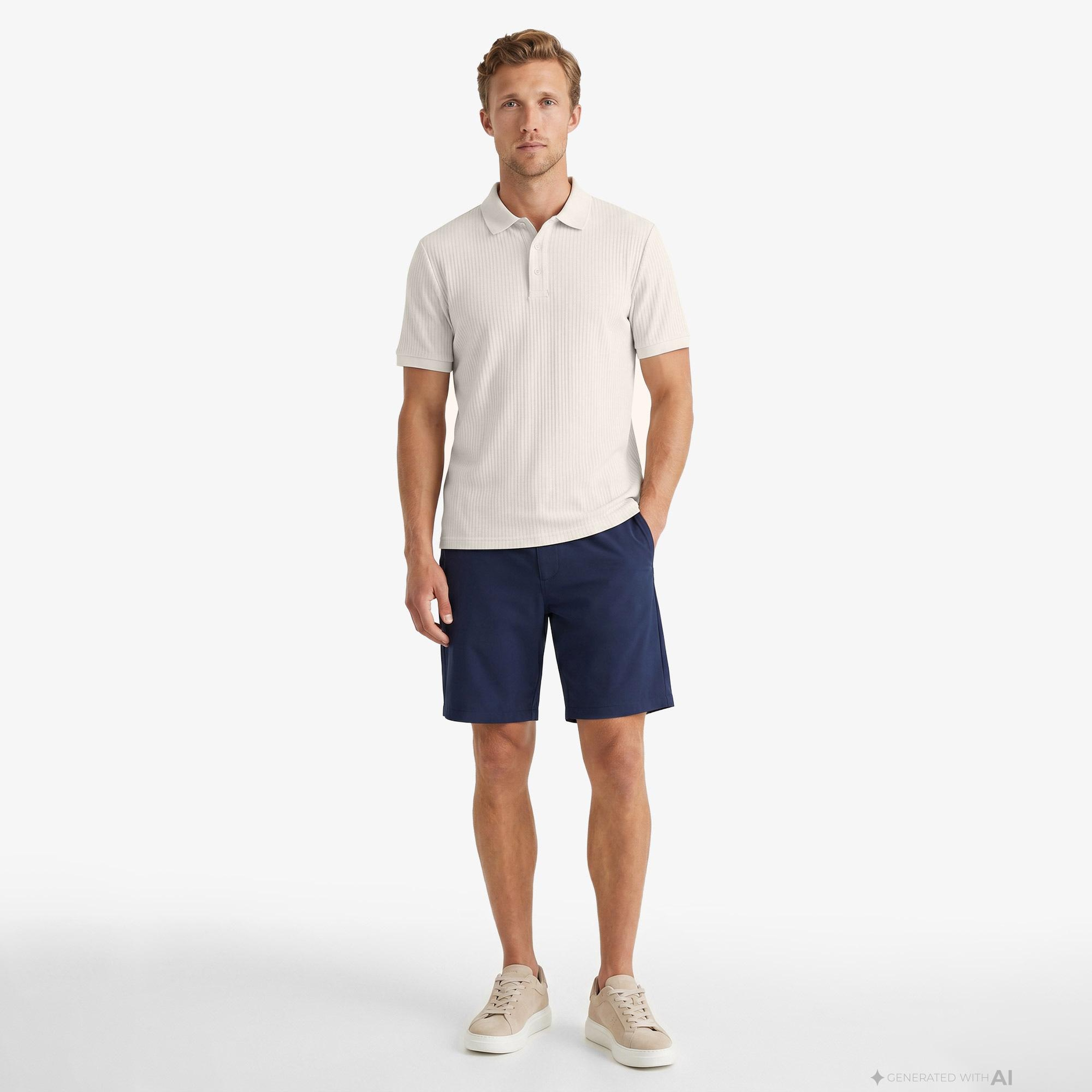 Nautica Erkek Krem Regular Fit Polo Yaka T-Shirt