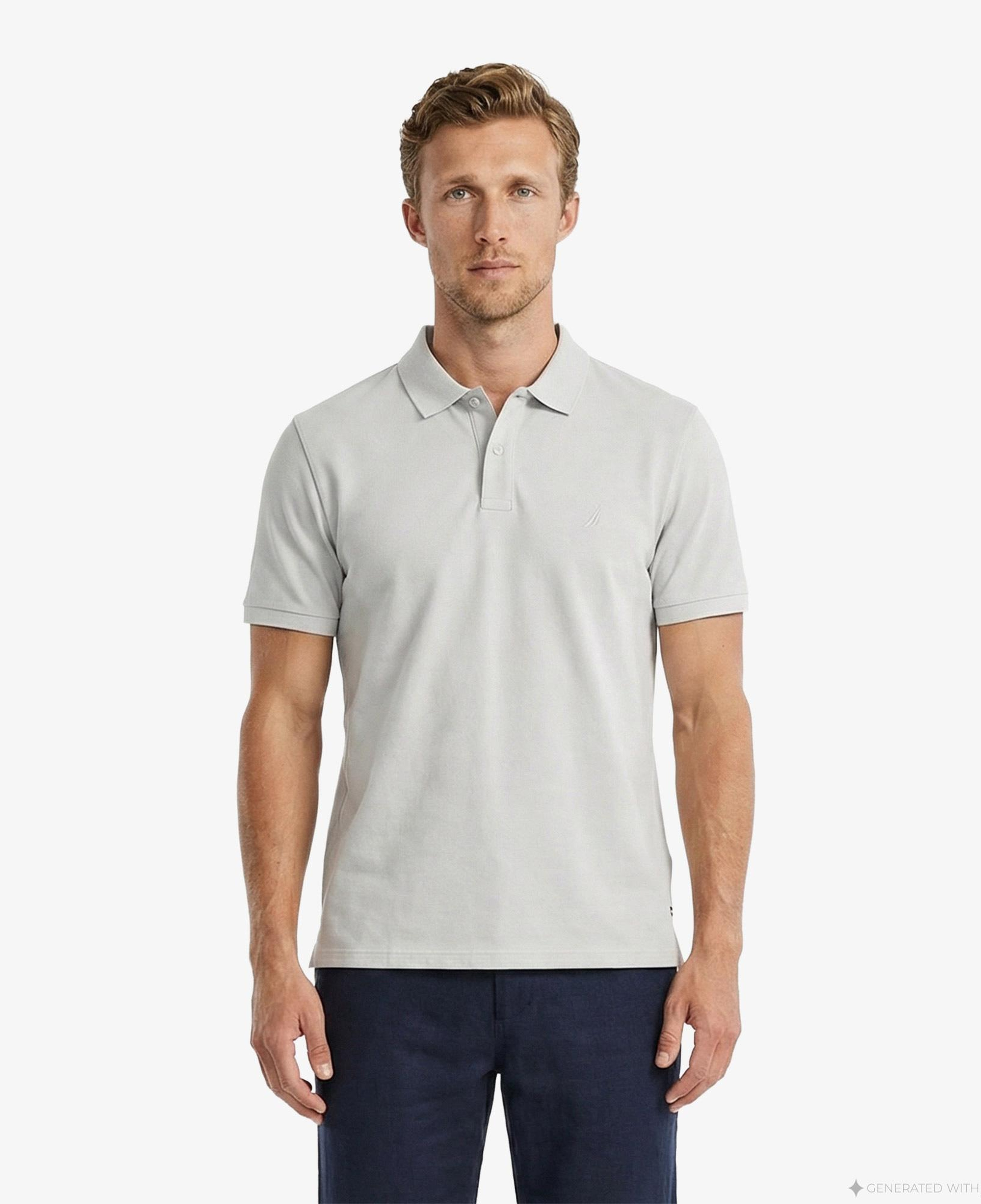 Nautica Erkek Gri Regular Fit Polo Yaka T-Shirt