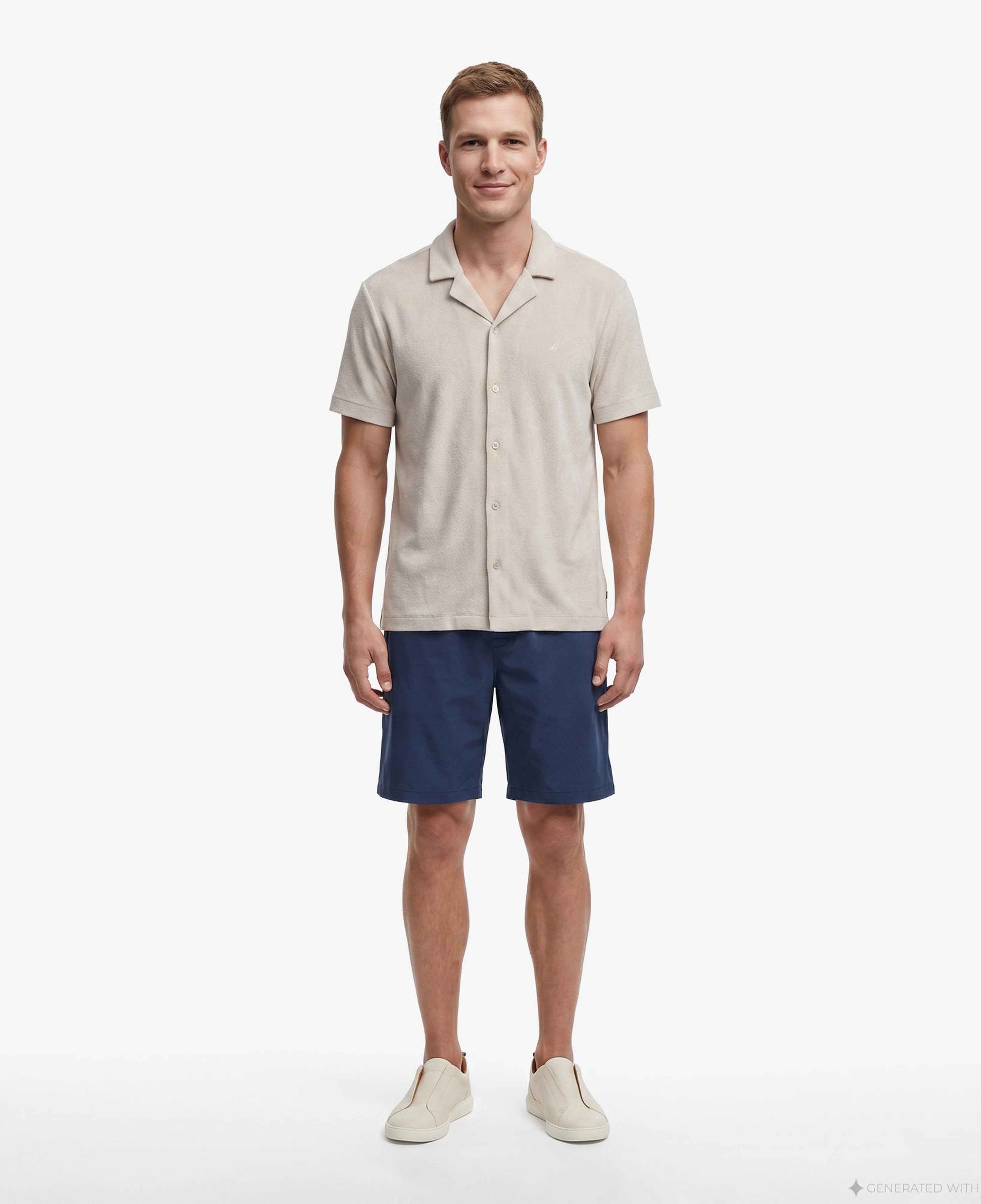 Nautica Erkek Gri Regular Fit Kısa Kollu Gömlek