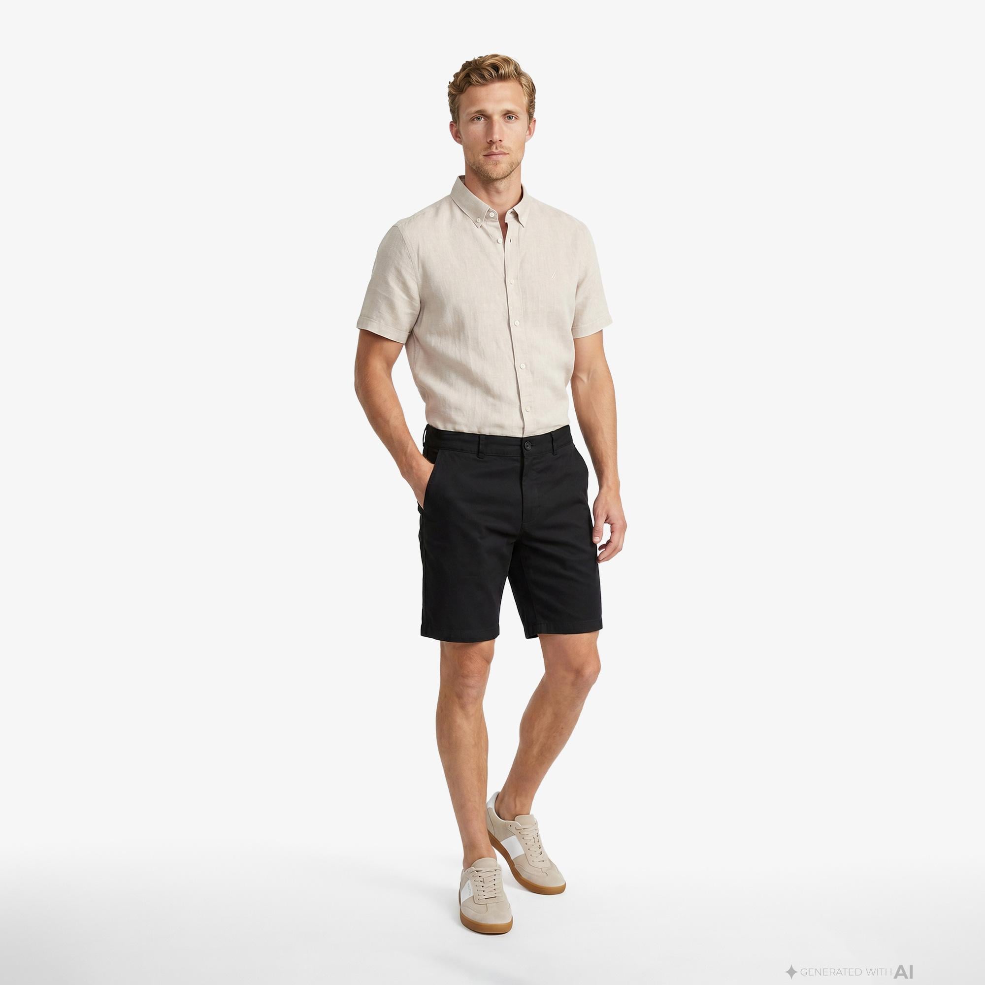 Nautica Erkek Siyah Regular Fit Şort