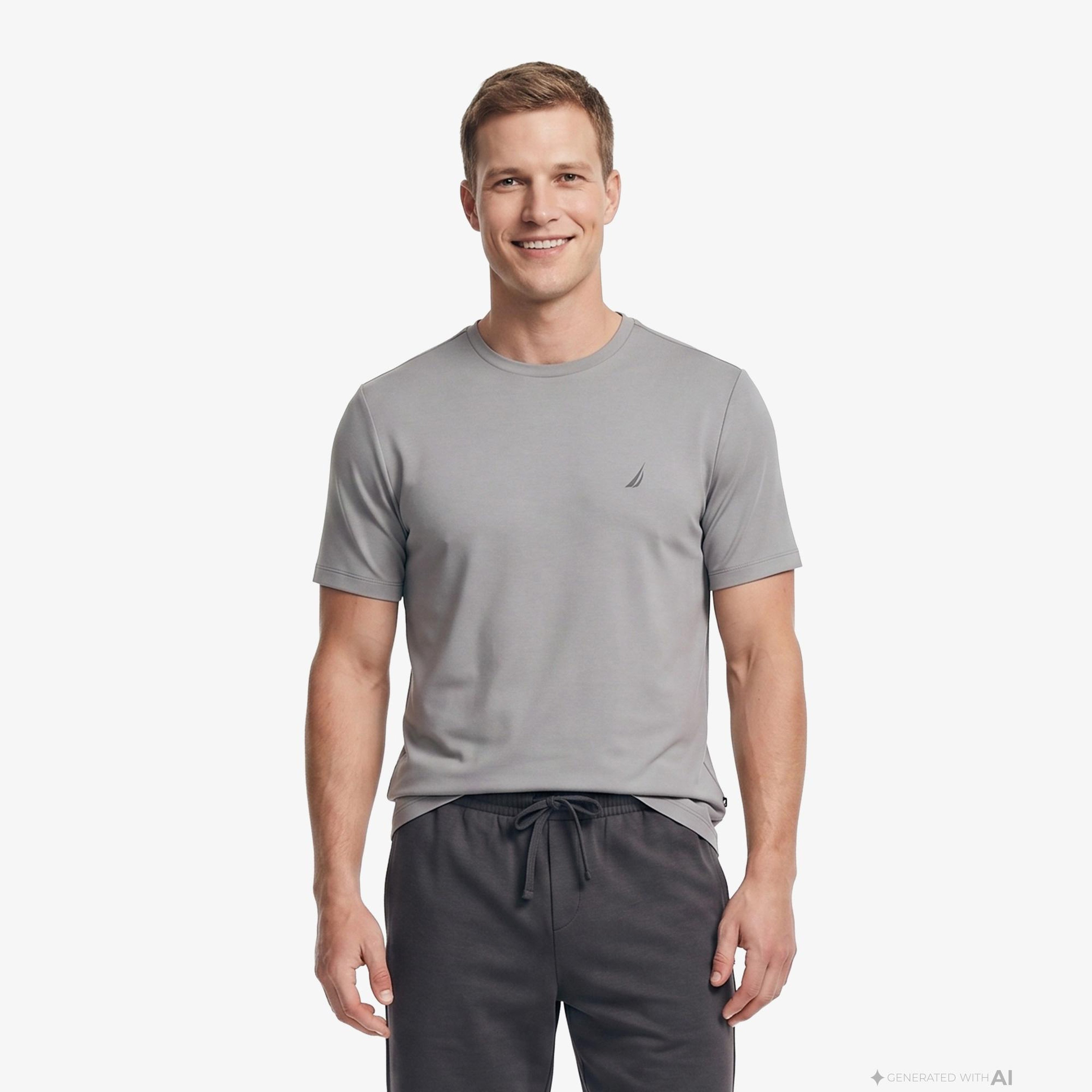 Nautica Erkek Gri Regular Fit T-Shirt