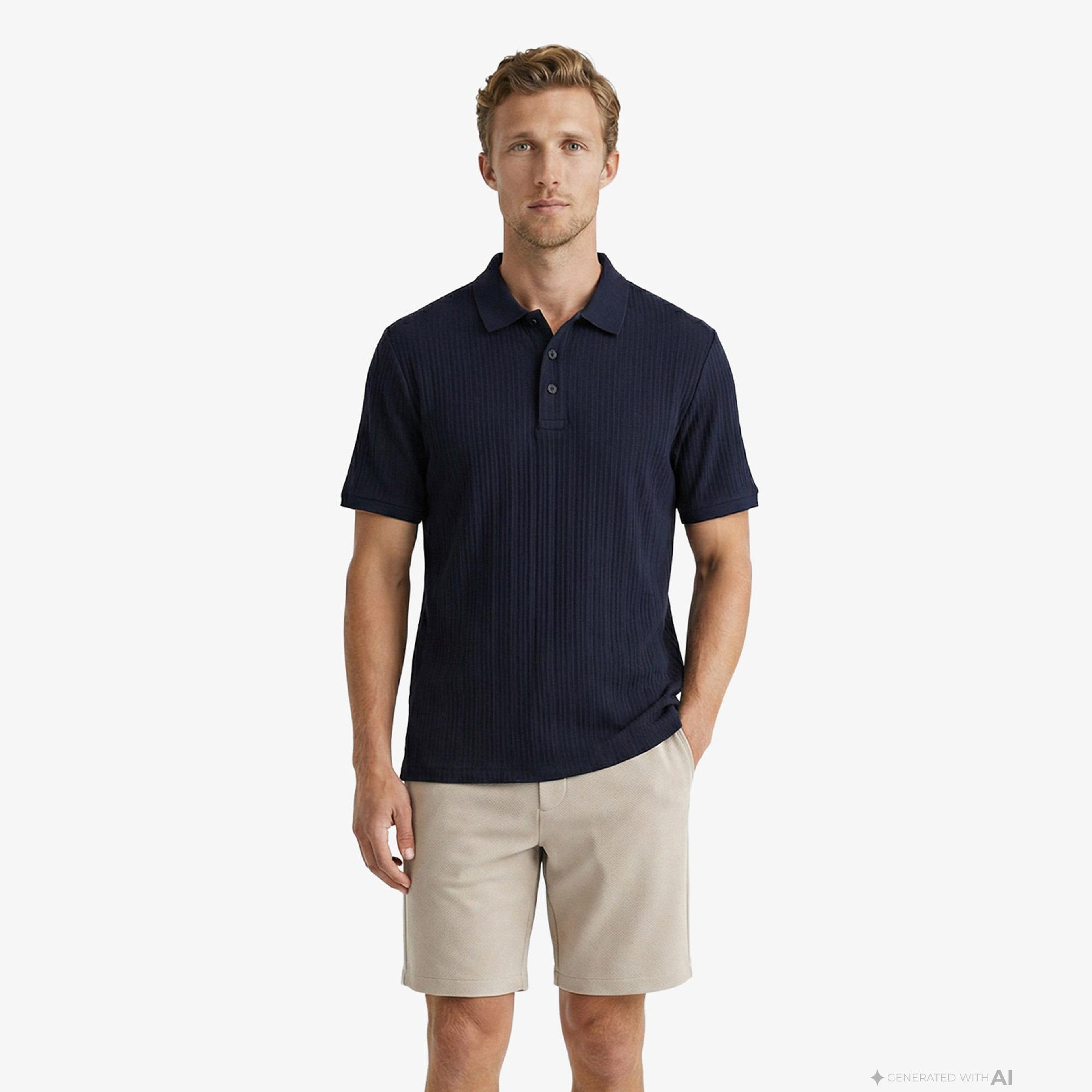 Nautica Erkek Lacivert Regular Fit Polo Yaka T-Shirt