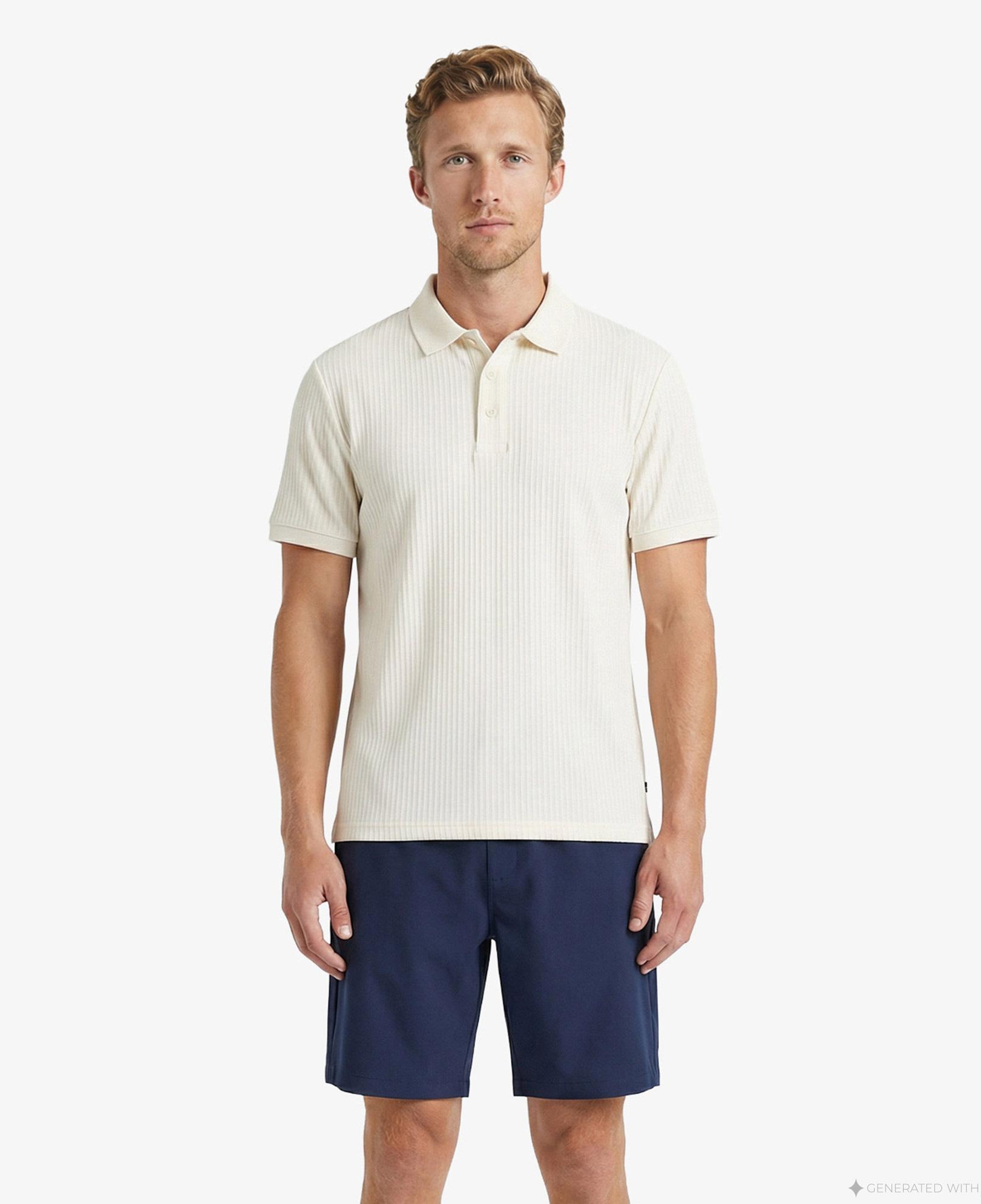 Nautica Erkek Krem Regular Fit Polo Yaka T-Shirt