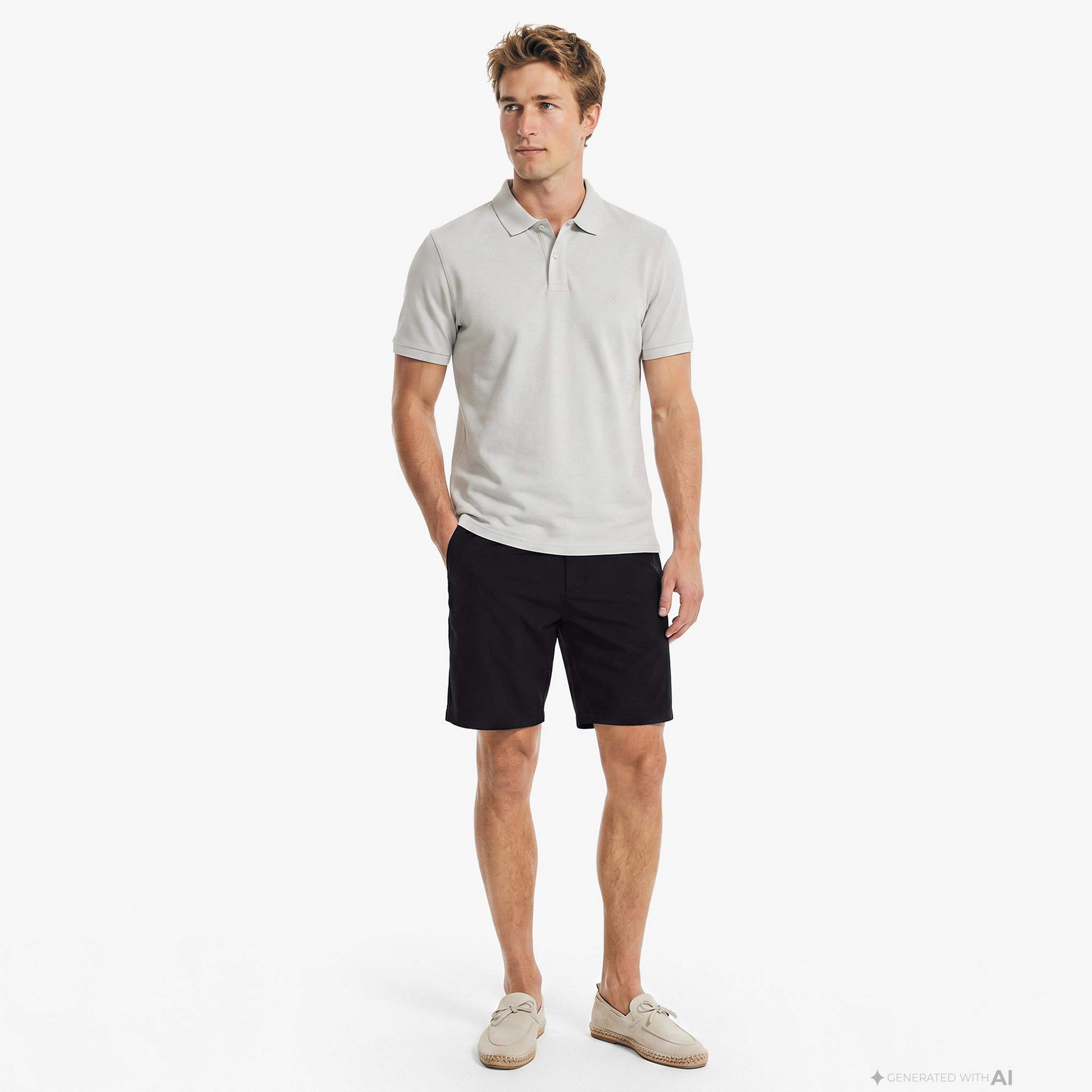Nautica Erkek Siyah Regular Fit Su İtici Şort