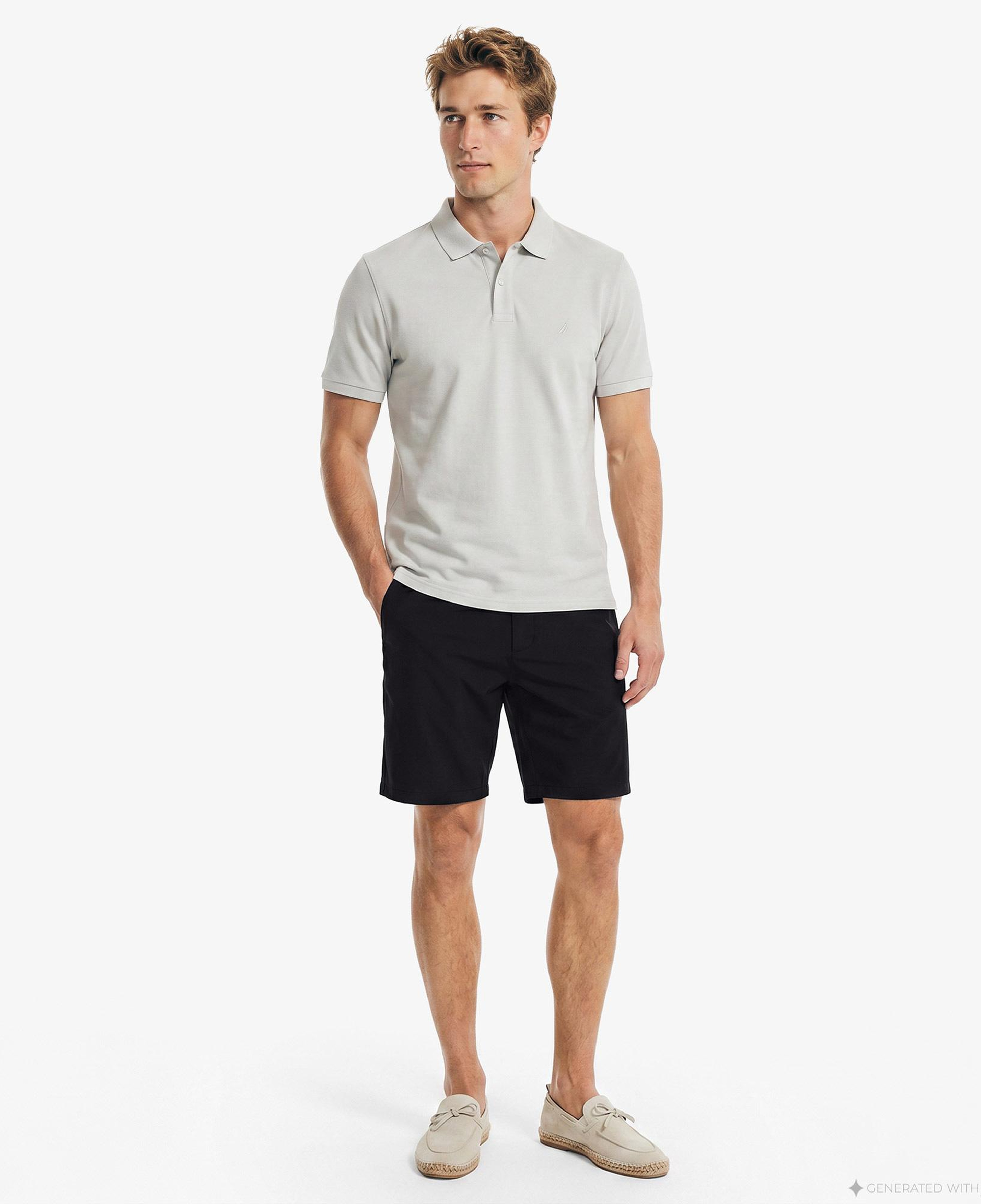 Nautica Erkek Siyah Regular Fit Su İtici Şort