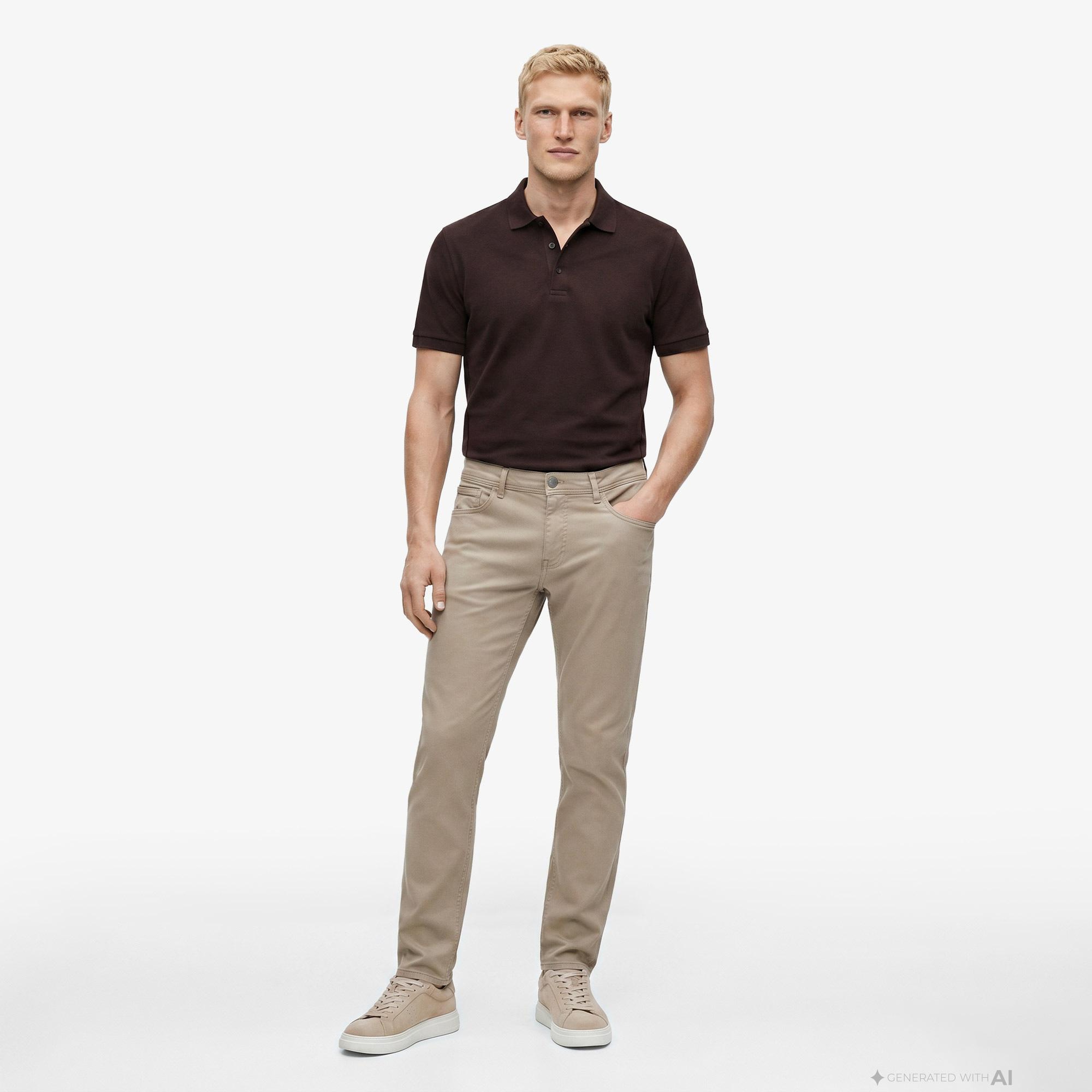 Nautica Erkek Kahverengi Slim Fit Pantolon