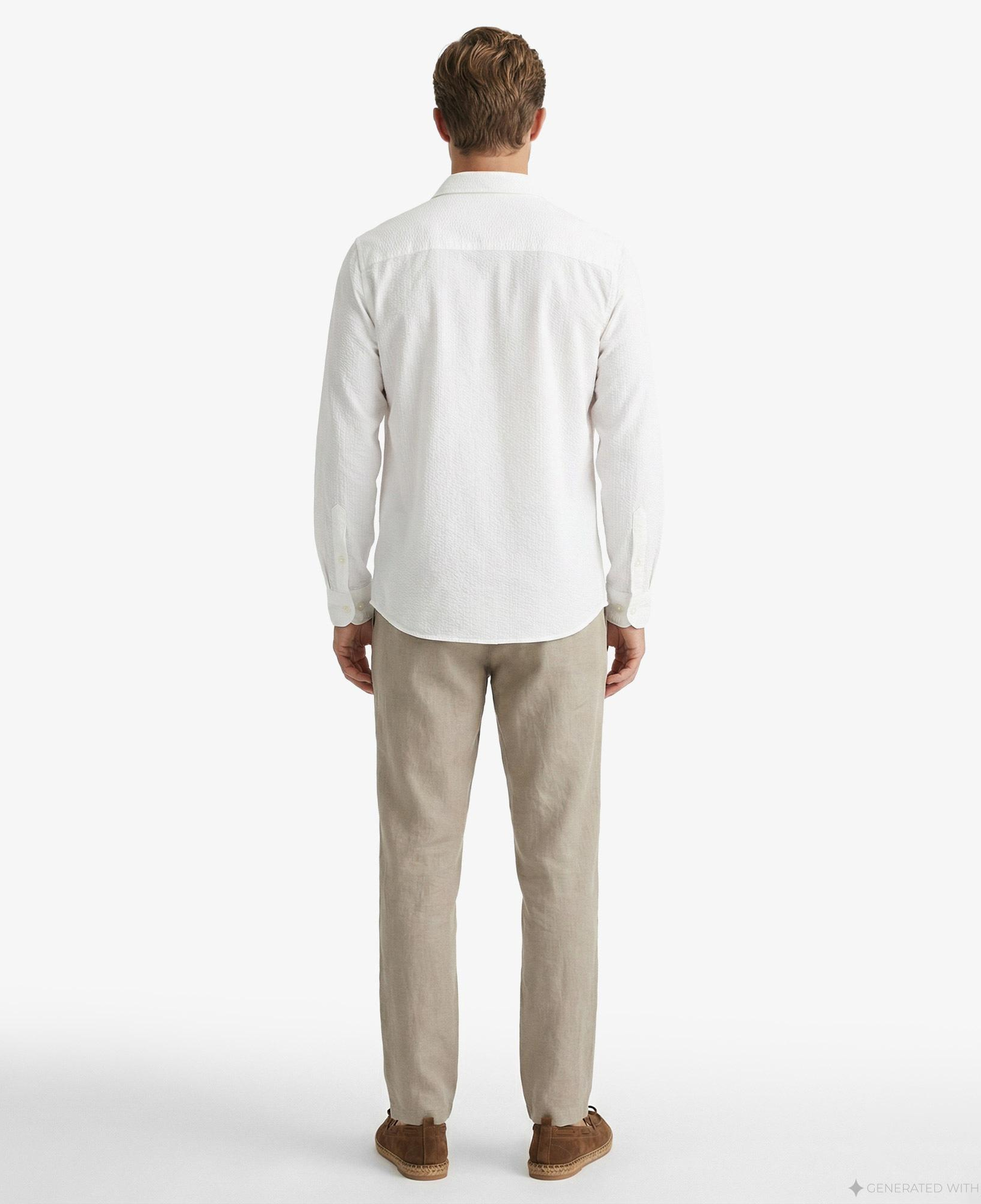 Nautica Erkek Beyaz Regular Fit Gömlek