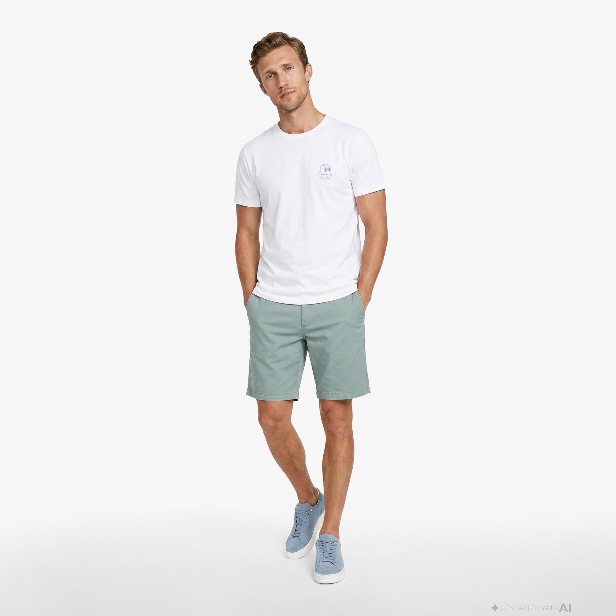 Nautica Erkek Beyaz Regular Fit Baskılı T-Shirt