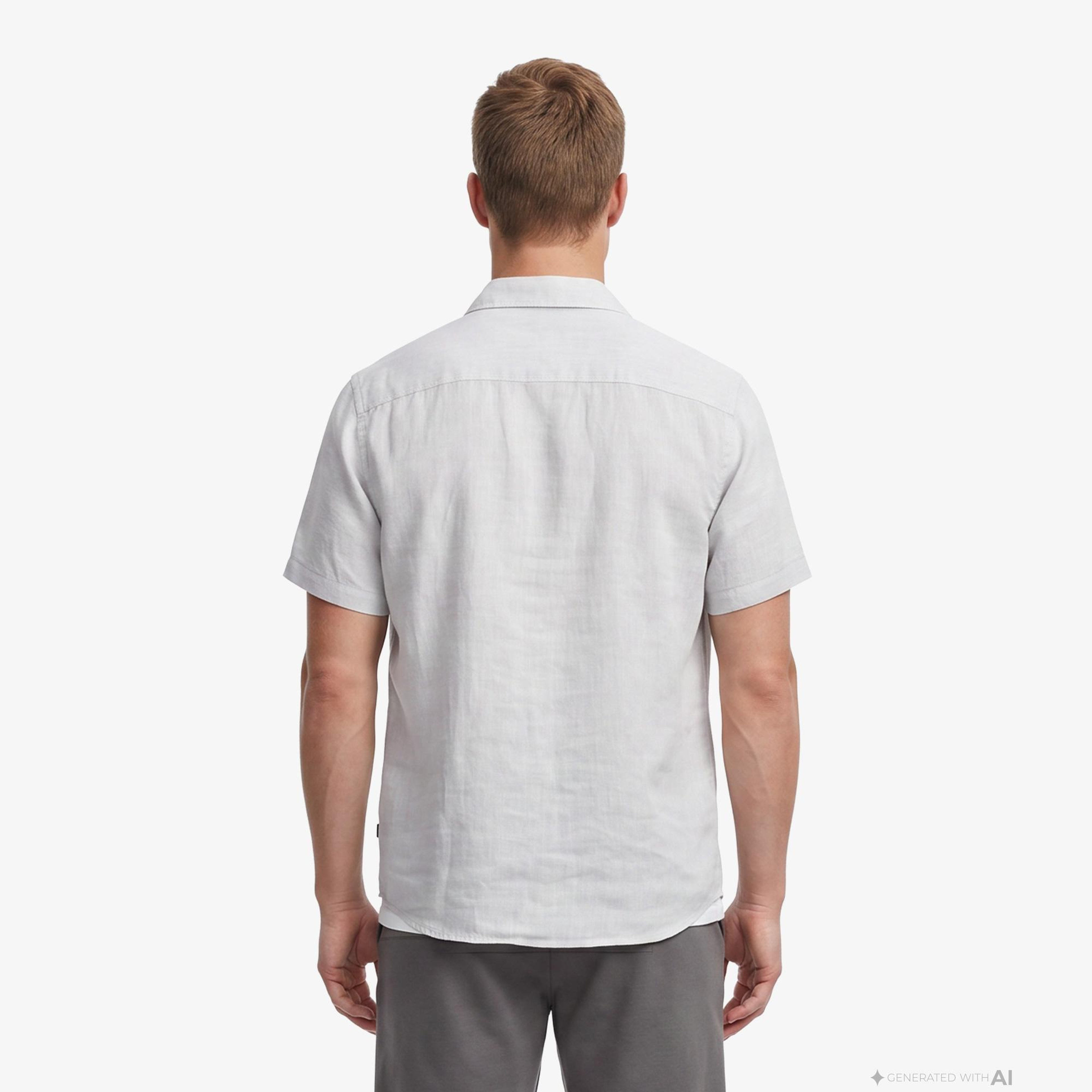 Nautica Erkek Beyaz Regular Fit Kısa Kollu Gömlek