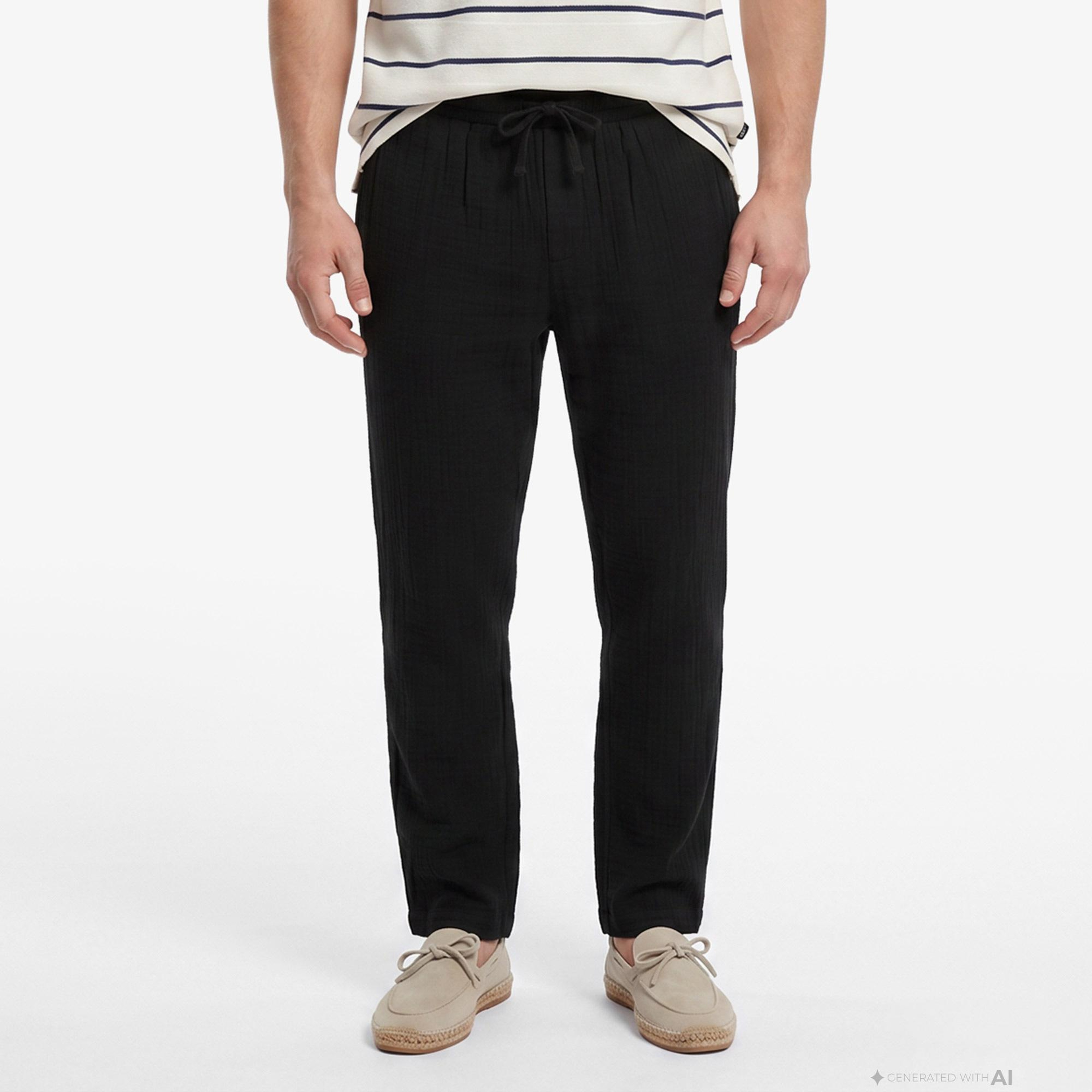 Nautica Erkek Siyah Regular Fit Pantolon