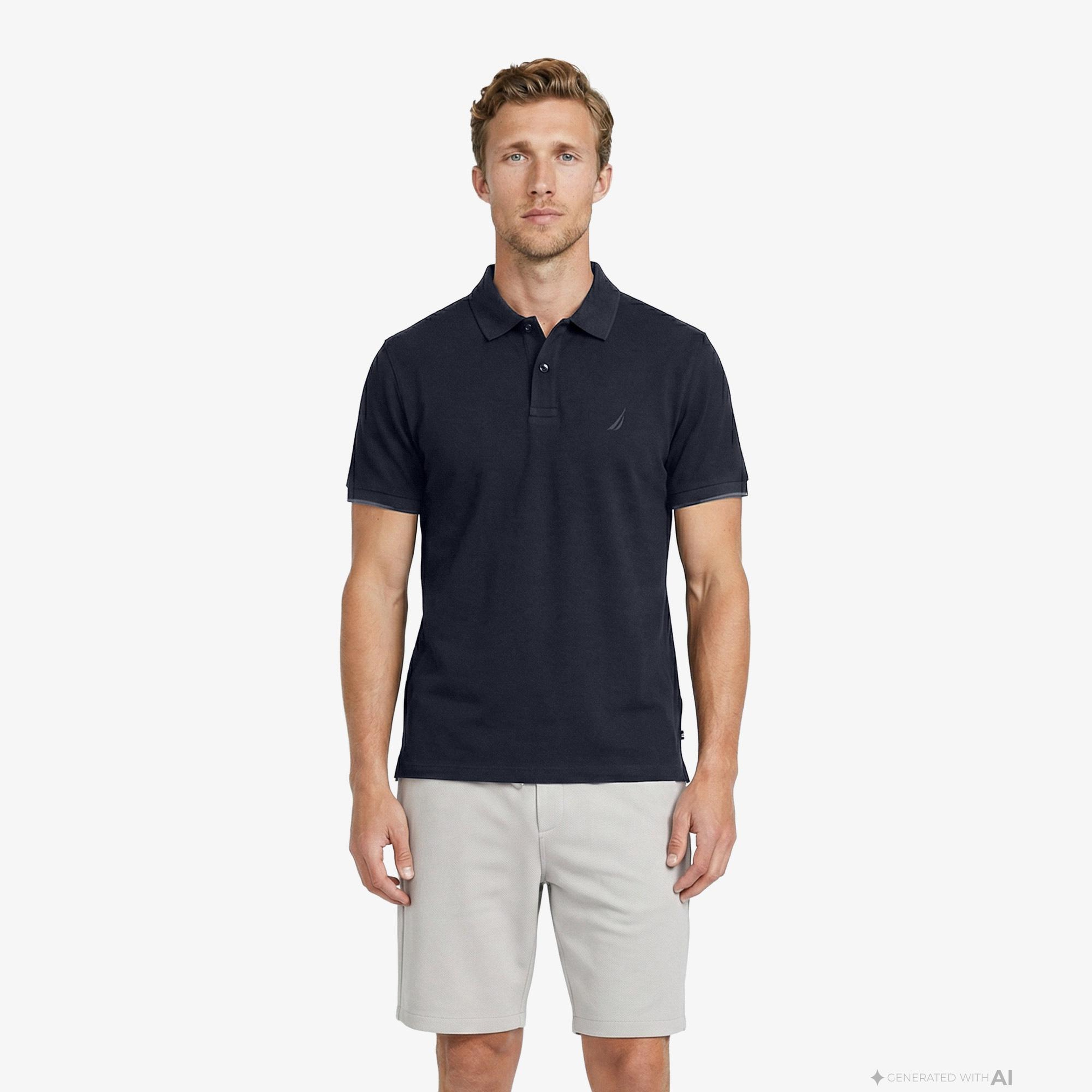 Nautica Erkek Lacivert Regular Fit Polo Yaka T-Shirt