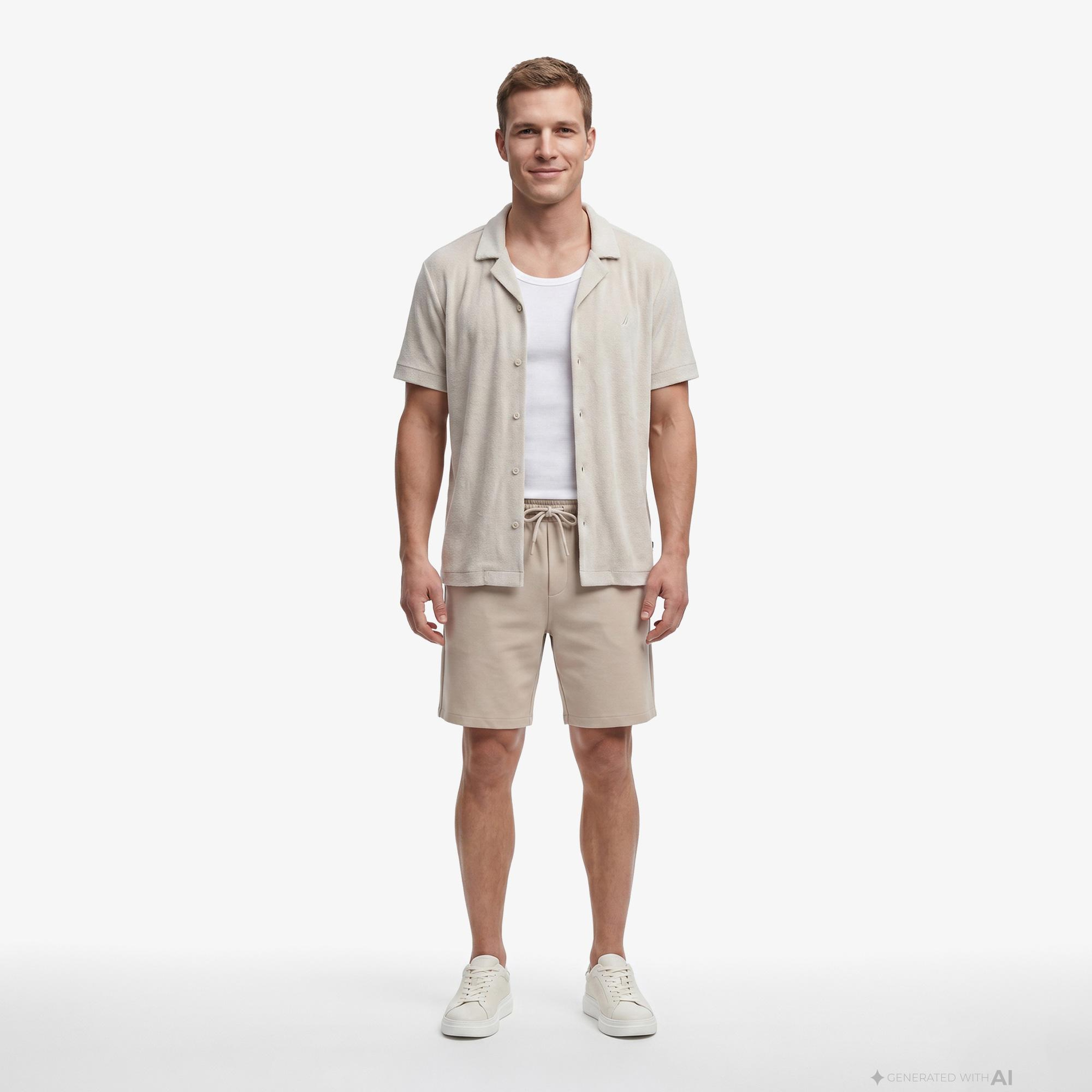Nautica Erkek Bej Regular Fit Şort