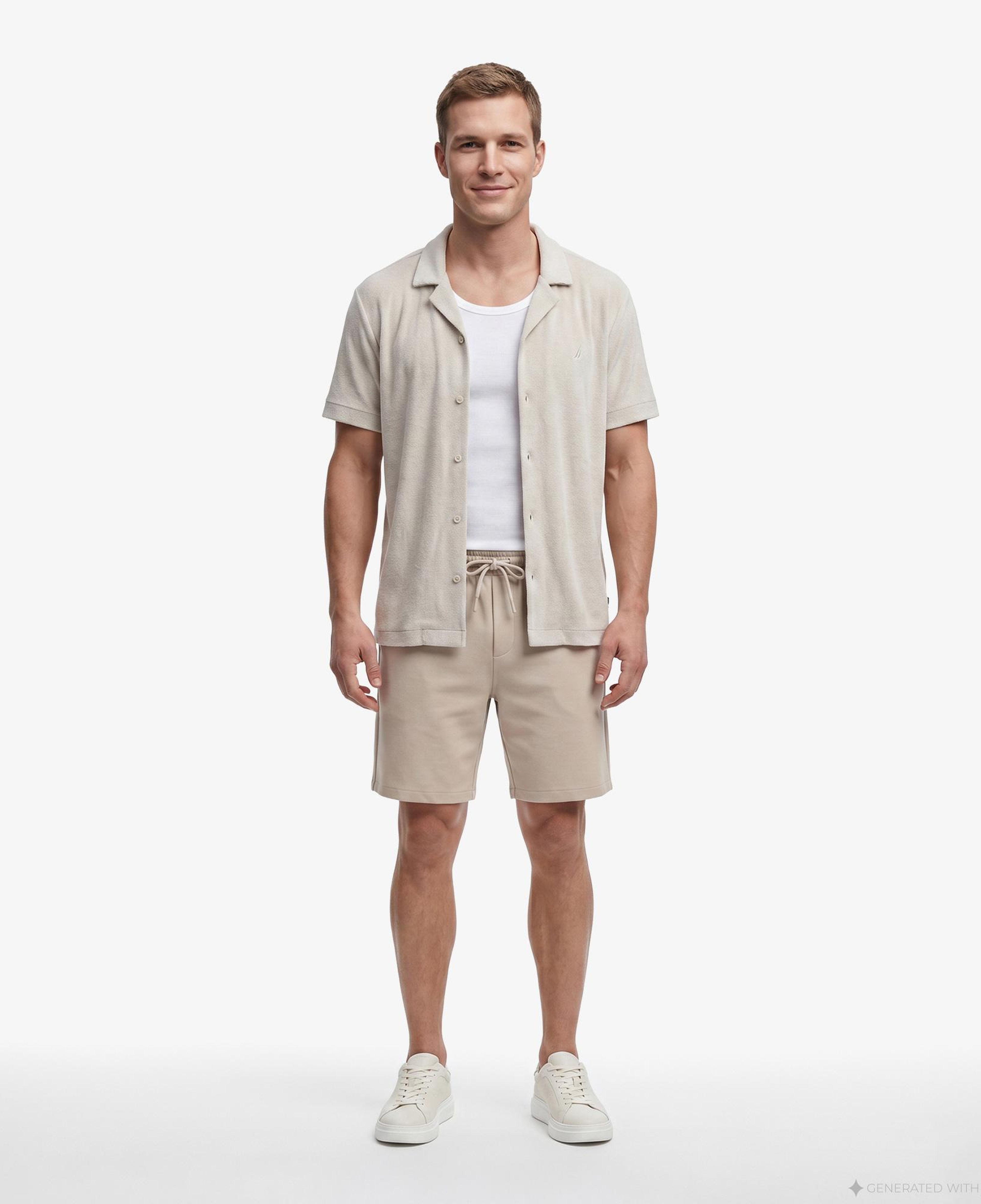 Nautica Erkek Bej Regular Fit Şort
