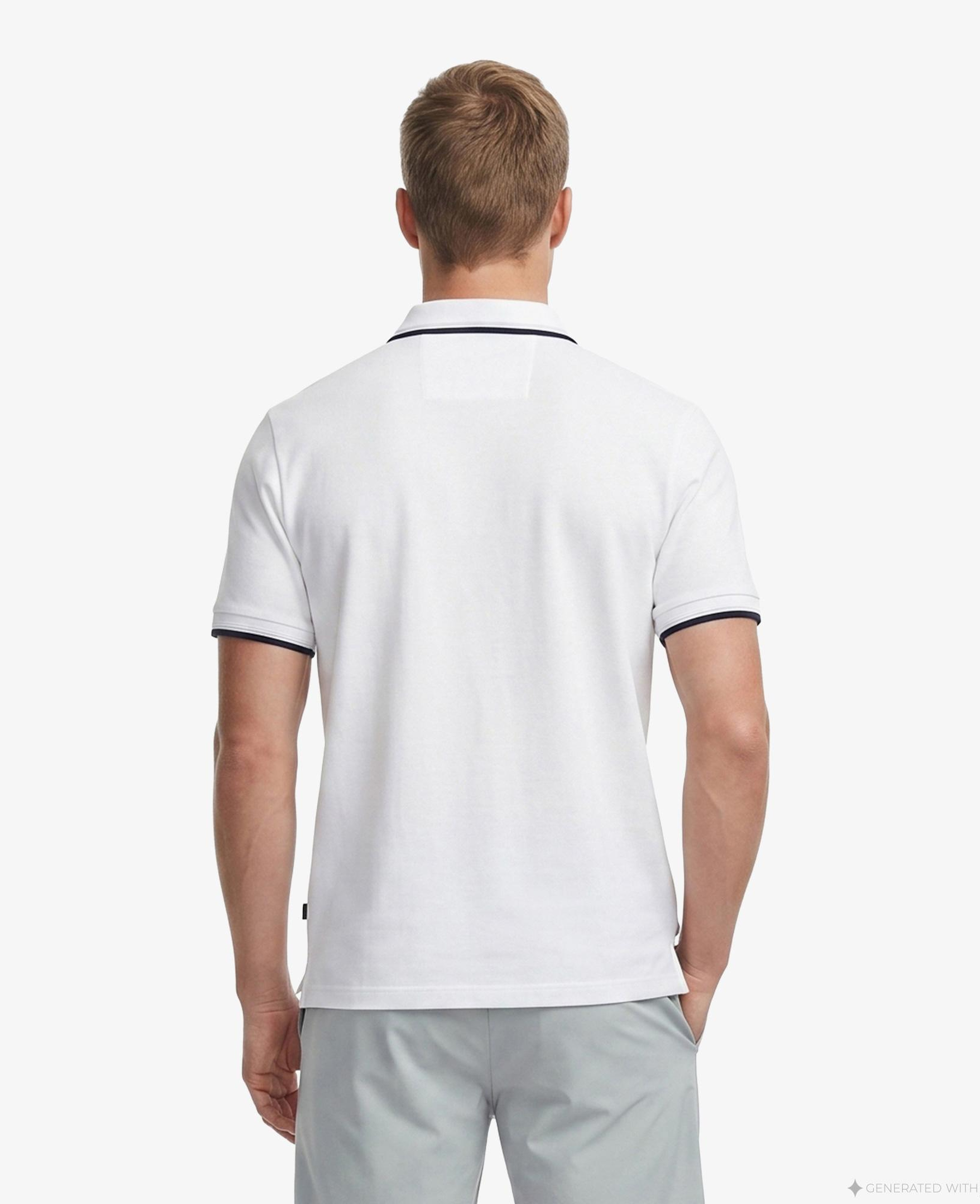 Nautica Erkek Beyaz Regular Fit Pima Cotton Polo Yaka T-Shirt